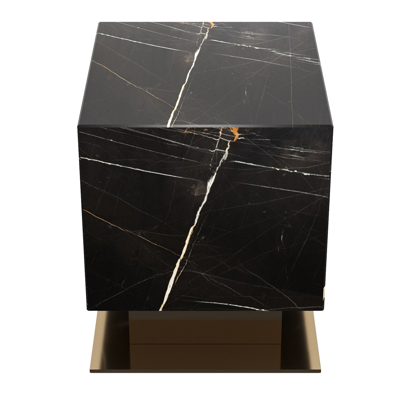 Table d'appoint en marbre Nahul S Sahara Noir par Paolo Ciacci - Vue principale