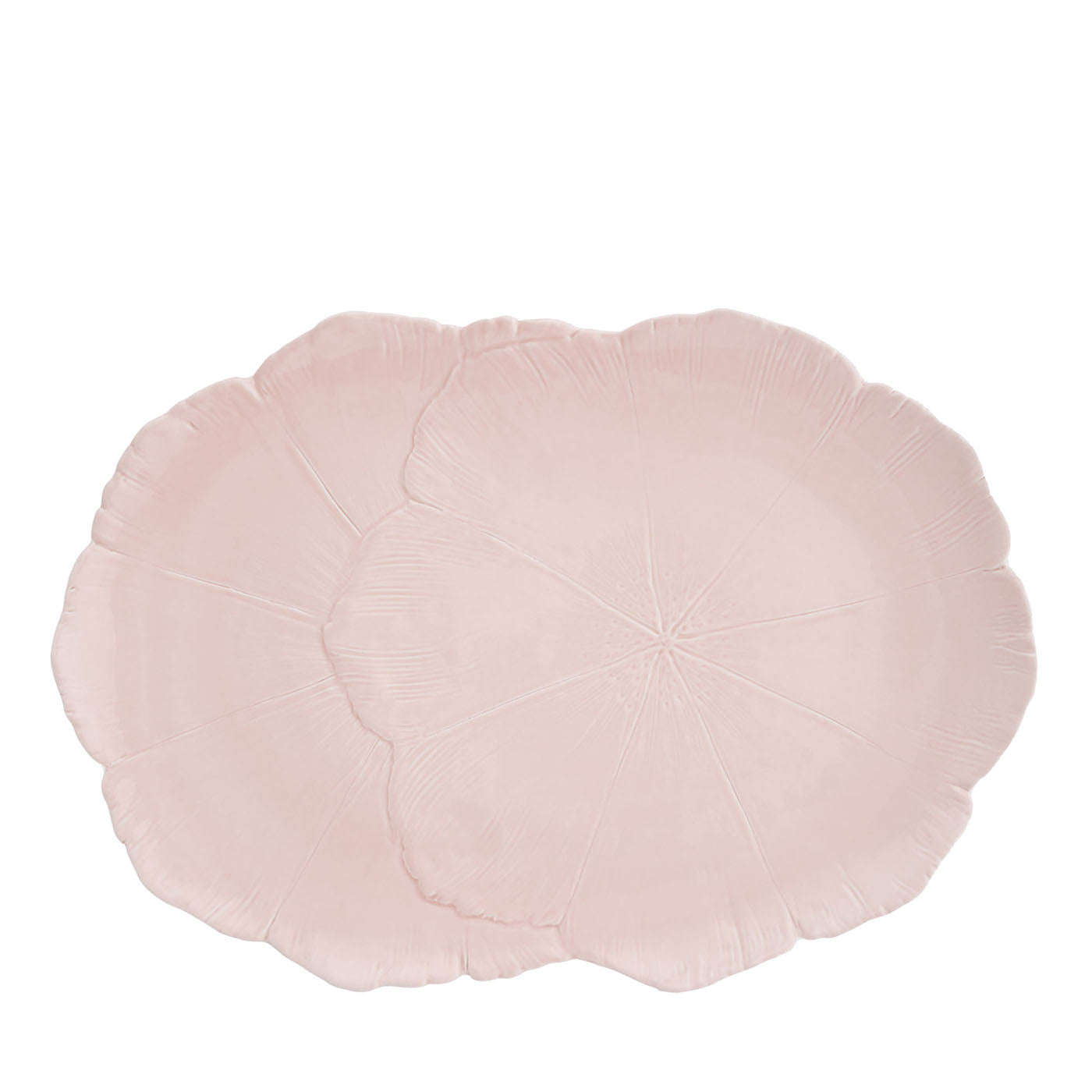 Kirschblüte Rosa Ovale Platte aus Feinkeramik  - Hauptansicht
