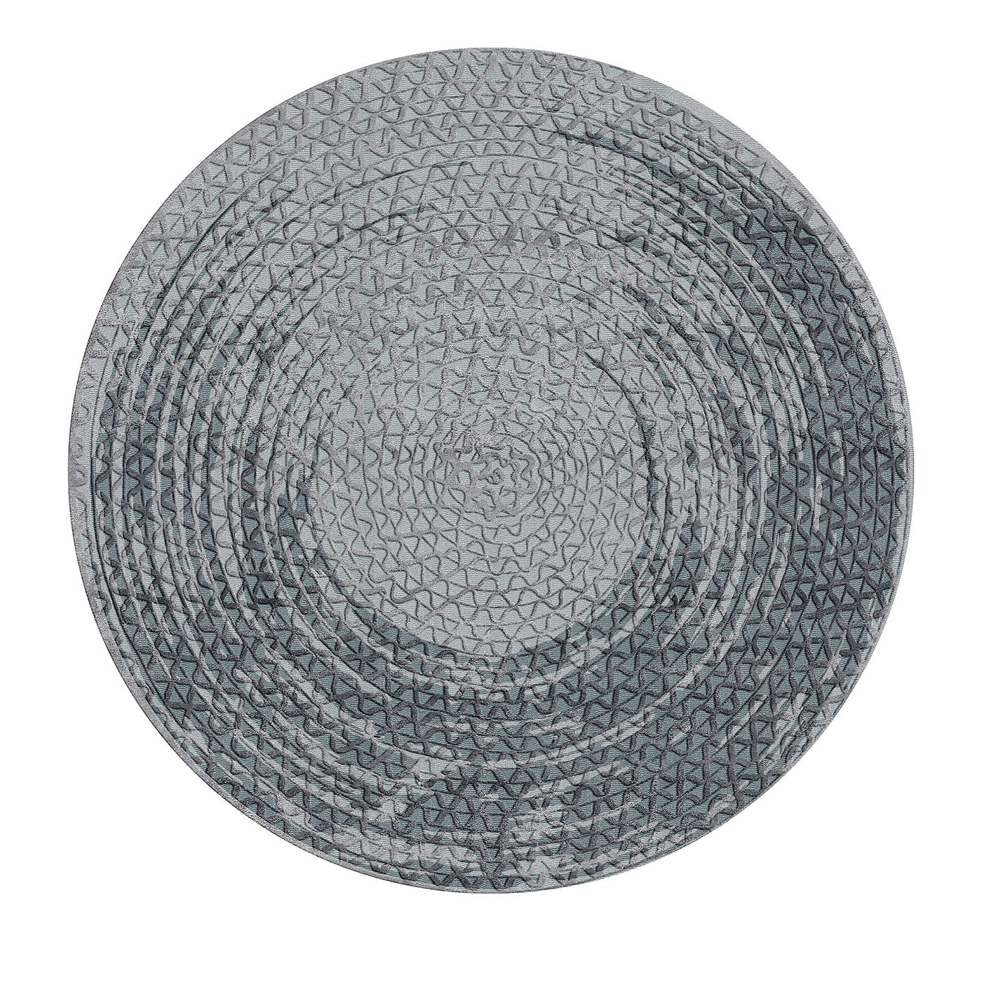 Tappeto grigio rotondo Triple Waves di Lorenza Bozzoli  - Vista principale