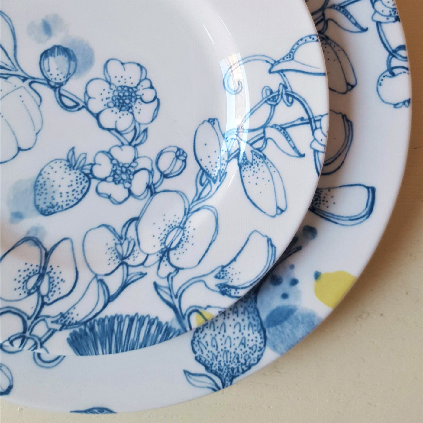 set of 2 Blue Summer bread plates #2 - Alternative view 4