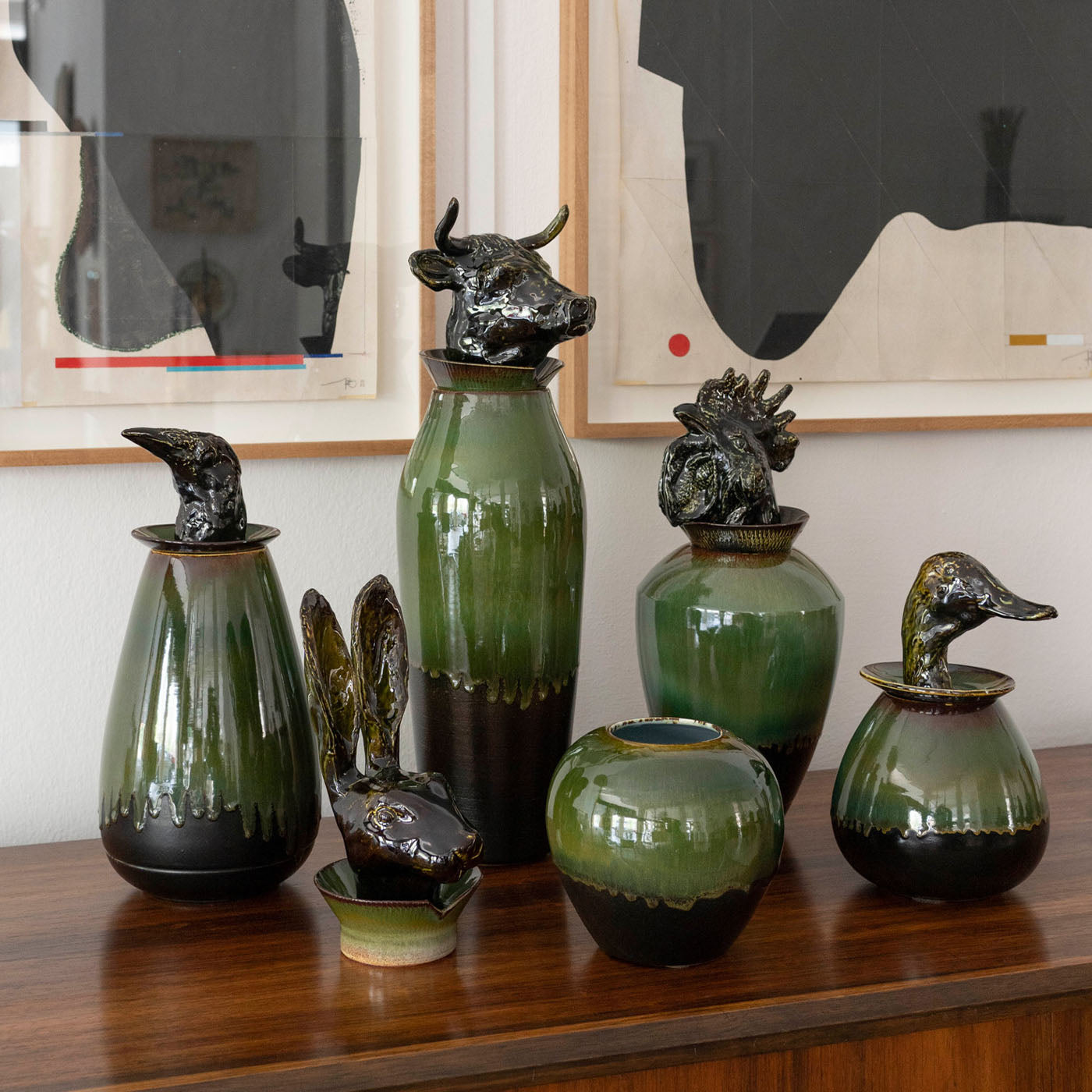 Canopo Toro Black & Green L Vase - Alternative view 2