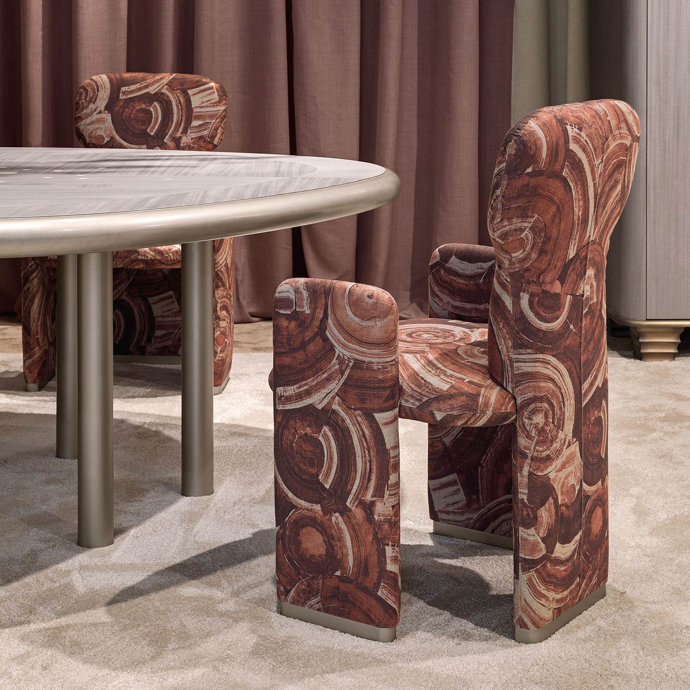 Frida Plus Brown Fabric Dining Chair - Alternative view 3