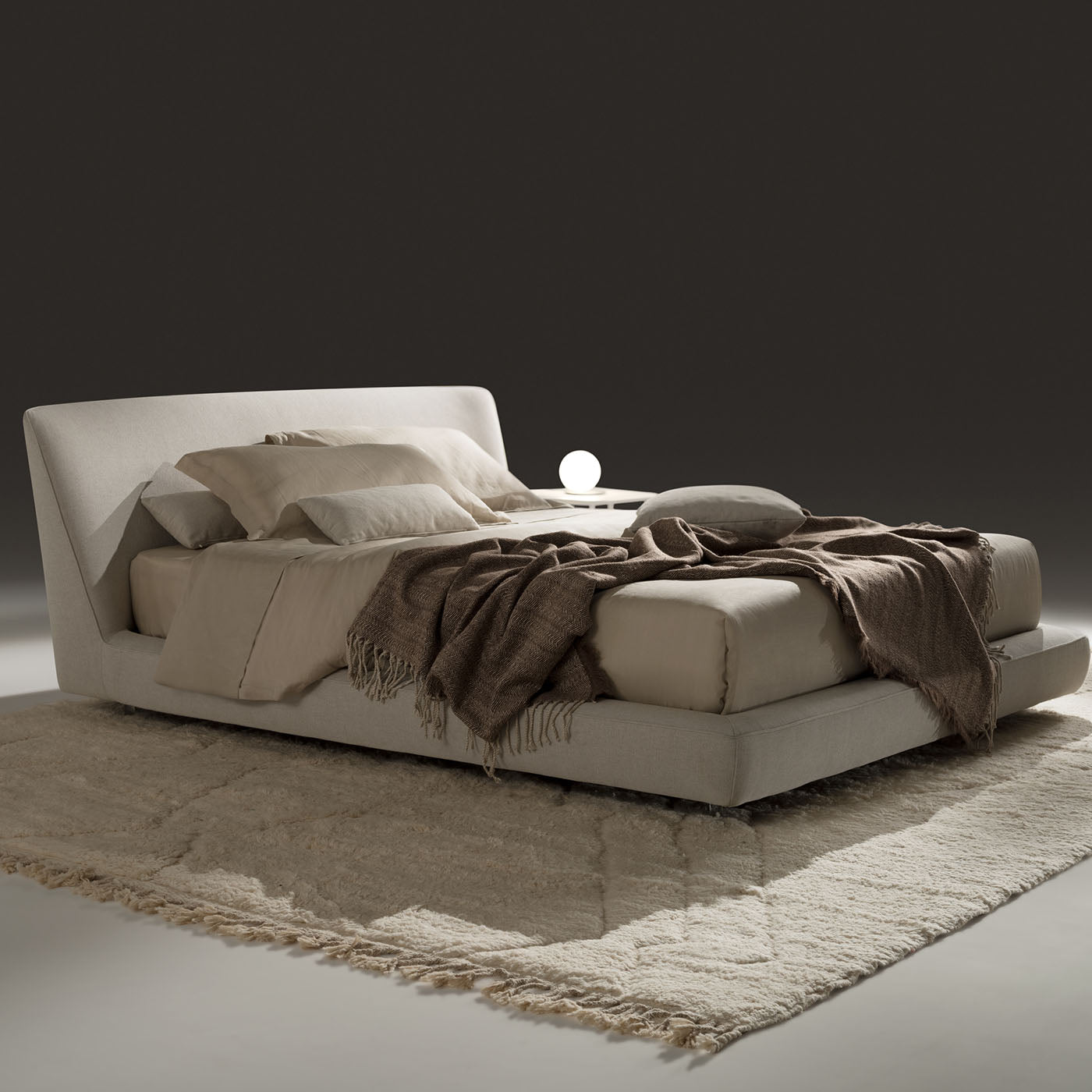 Athene Beige Fabric Bed - Alternative view 1