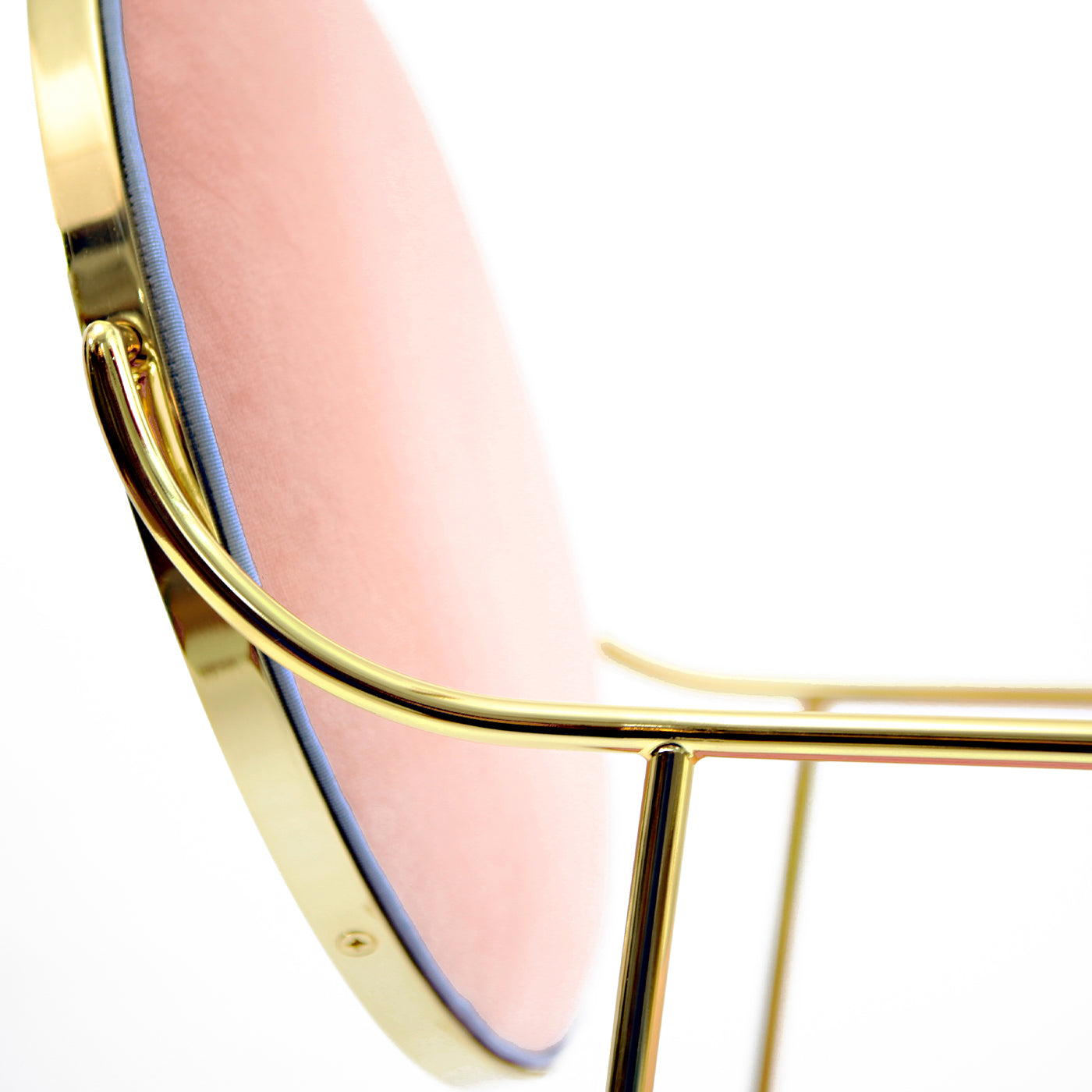 Set of 2 Luigina Gold and Pink Queen Chair - Alternative view 3