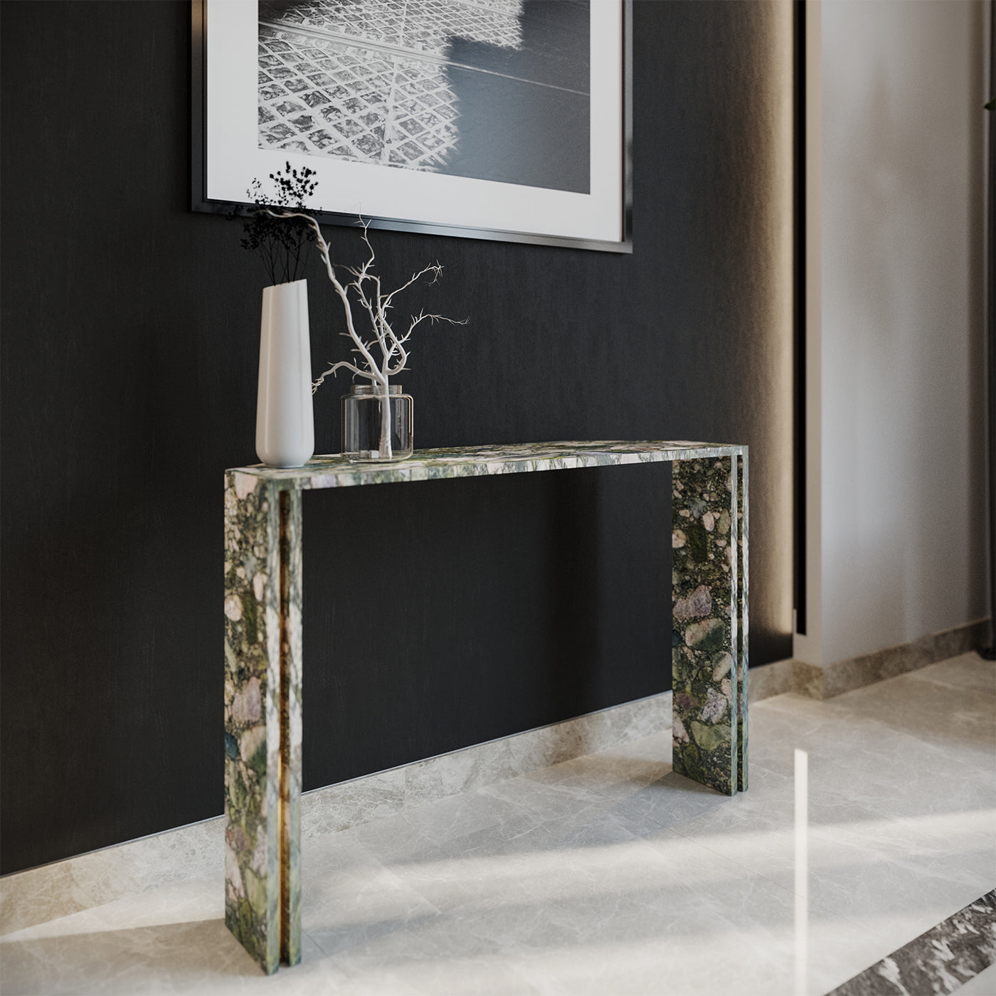 Innis Marinace Verde Marble Console by Paolo Ciacci - Alternative view 3