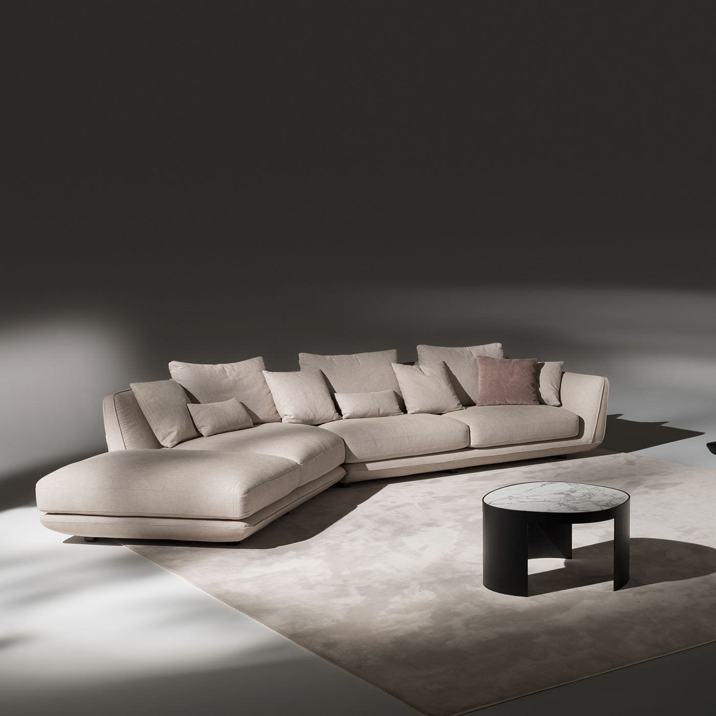 Dublino Gray Fabric Modular Sofa - Alternative view 1