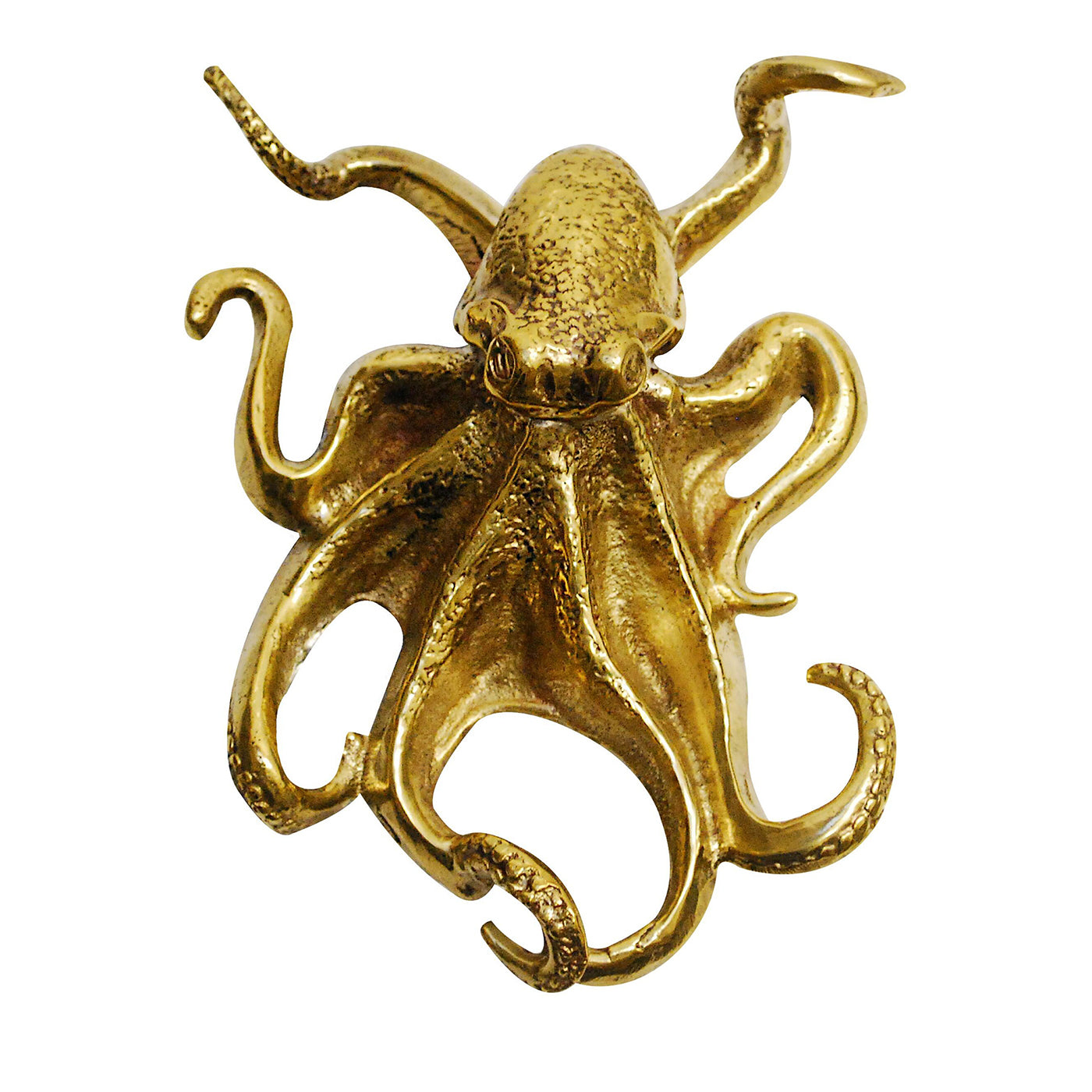 Octopus Brass Ocean Knob - Main view