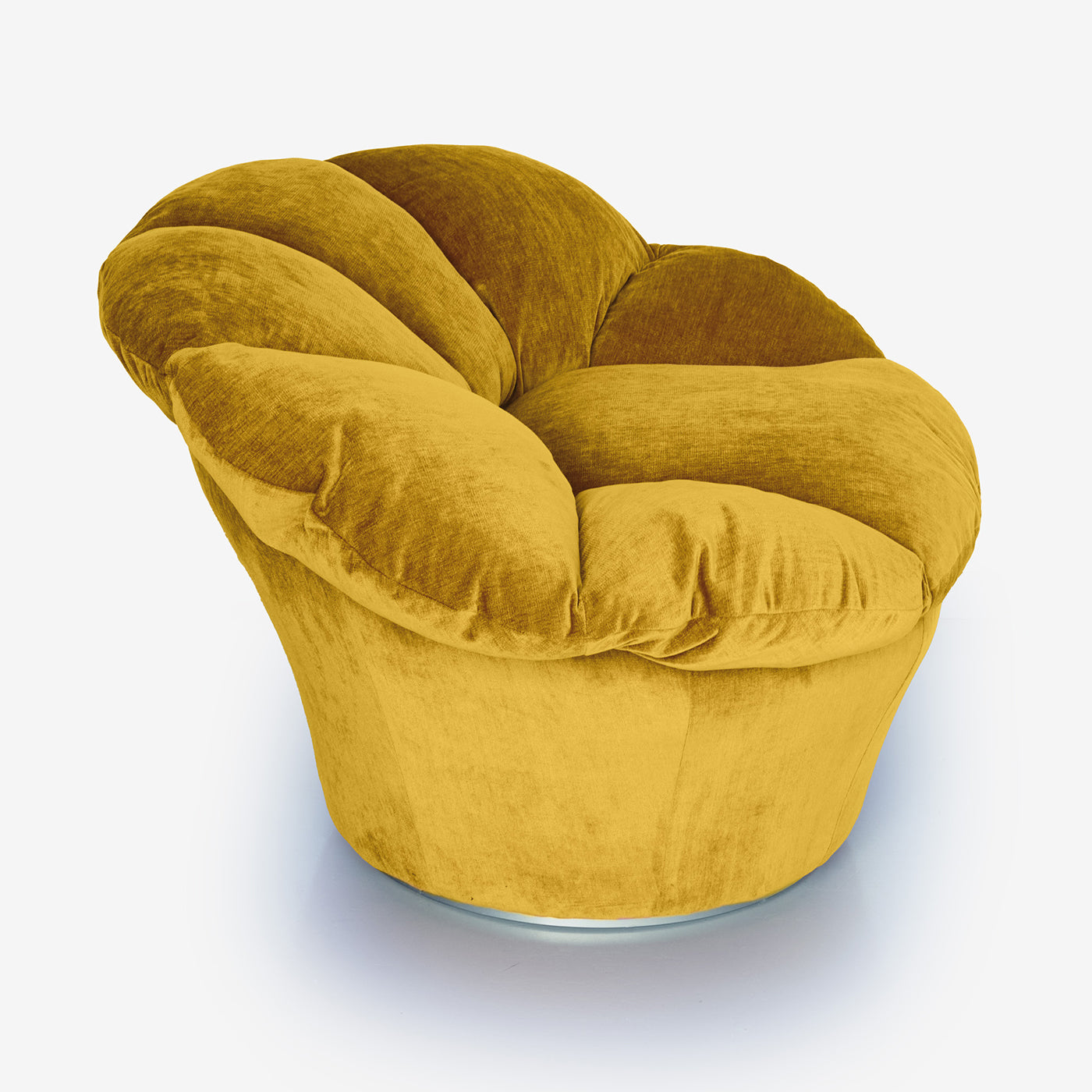 Twelve Round Earthy Gold Velvet Armchair - Alternative view 2