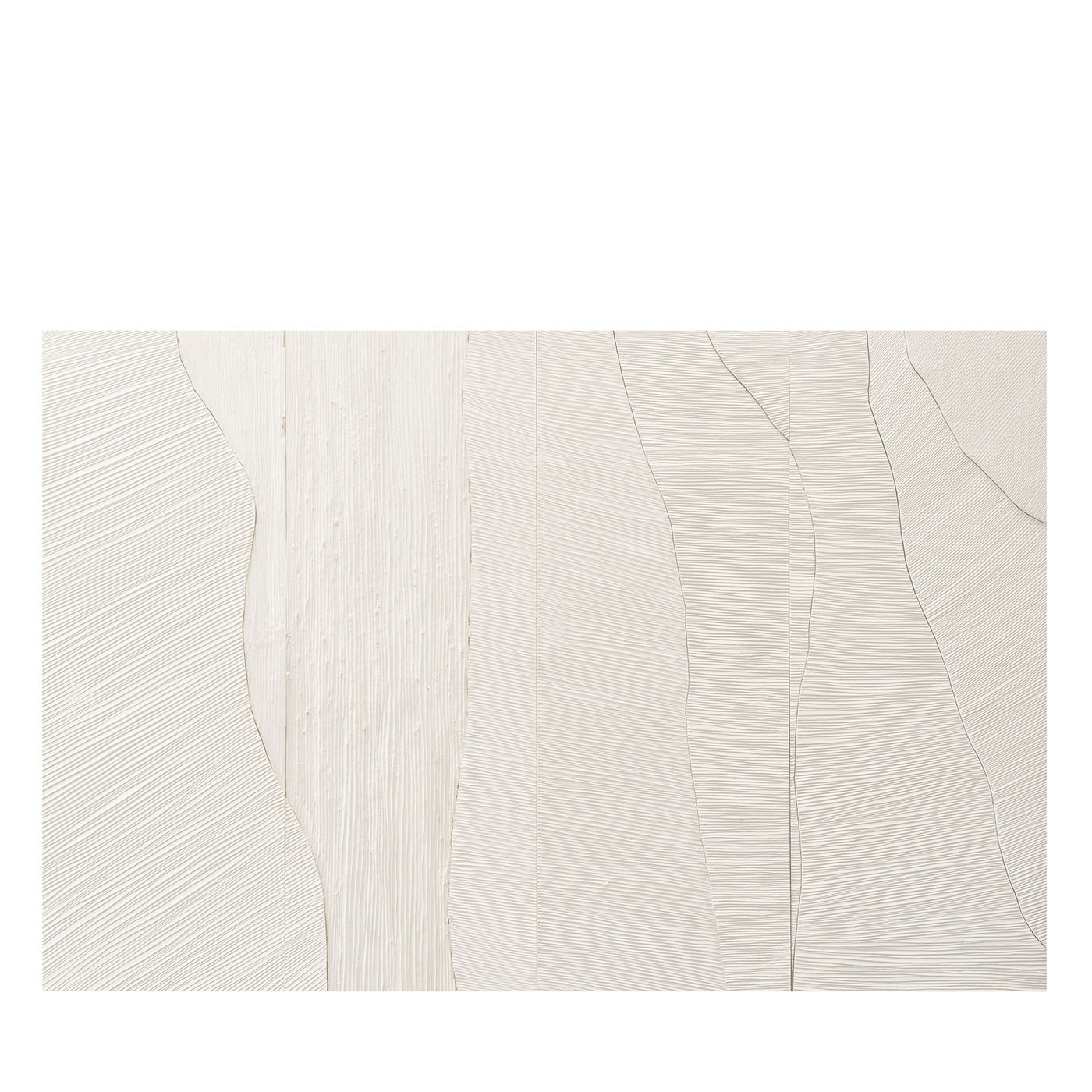 Panneau décoratif en plâtre blanc Waves - Vue principale