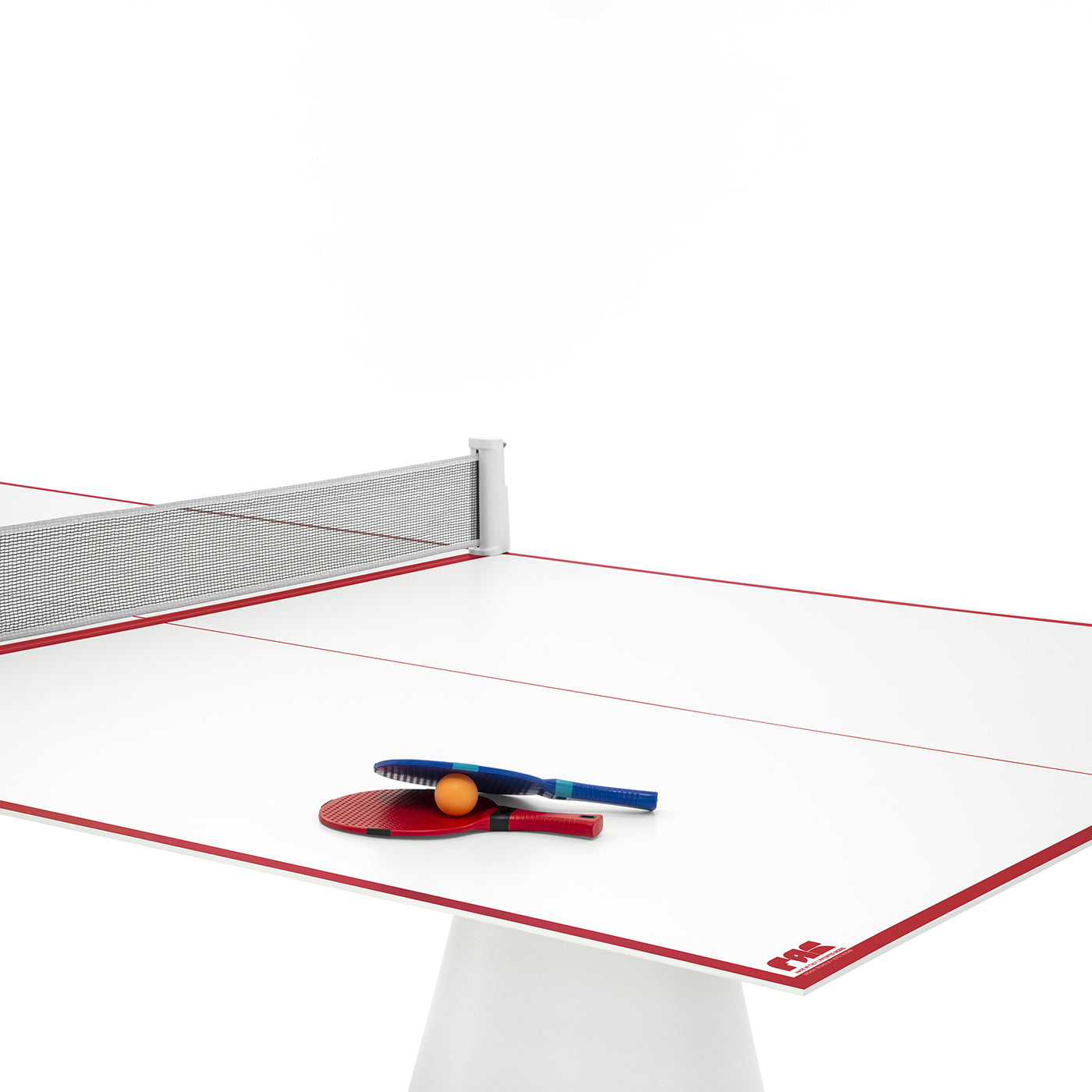 Mesa de ping-pong blanca para exterior Dada de Basaglia + Rota Nodari - Vista alternativa 3