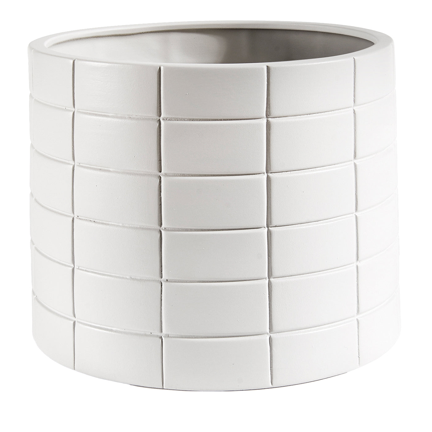 Rikuadra Weiße Keramik-Vase #2 - Hauptansicht