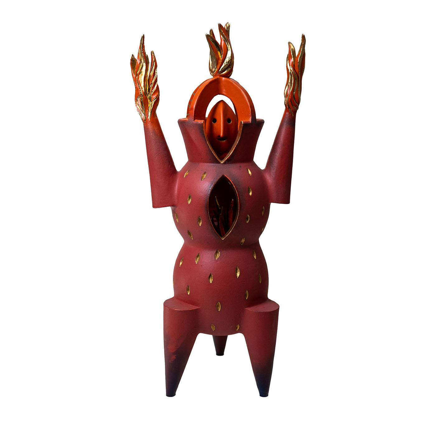 La escultura policromada del fuego - Vista principal