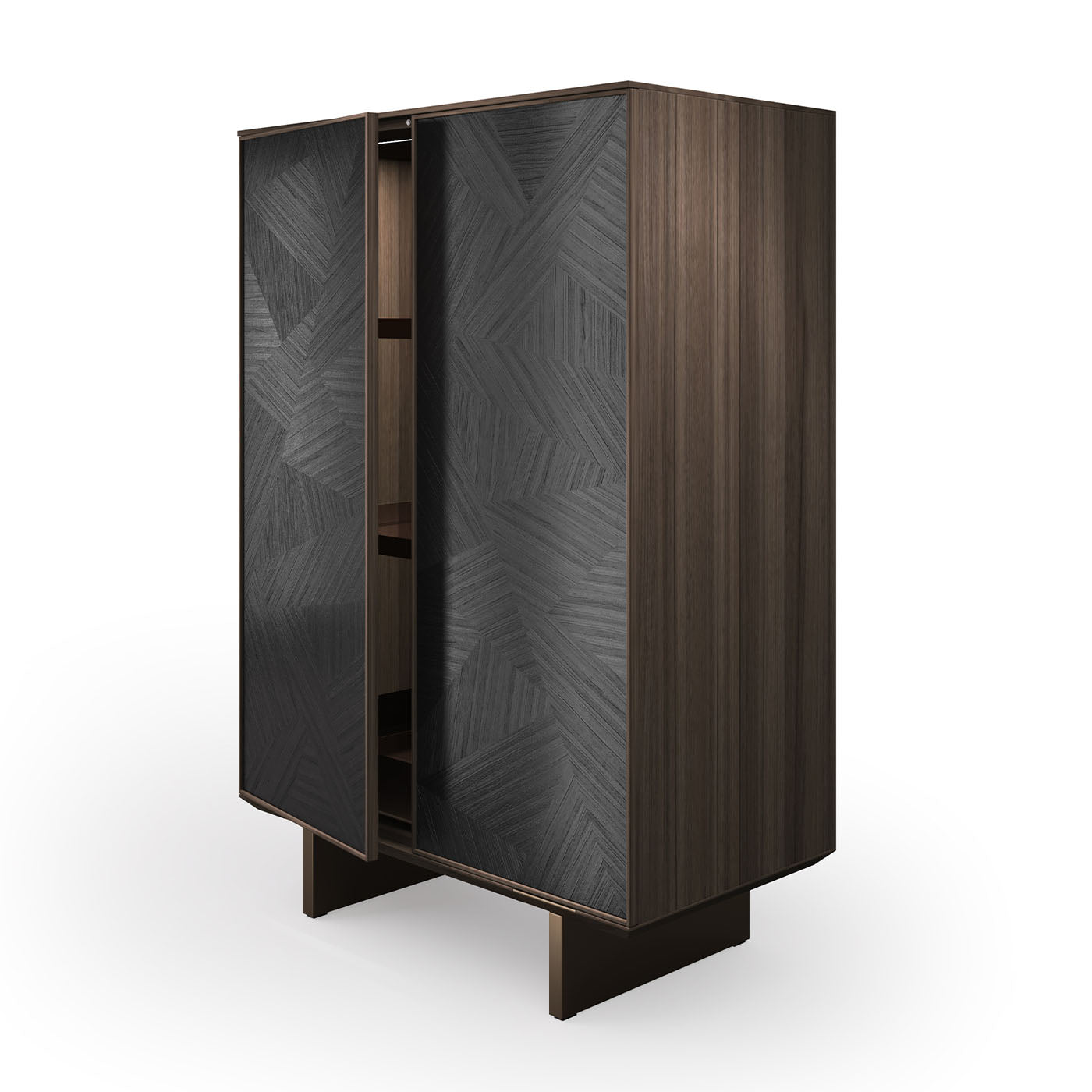 Solferino Canaletto walnut burnished anthracite black inlay door sideboard - Alternative view 3