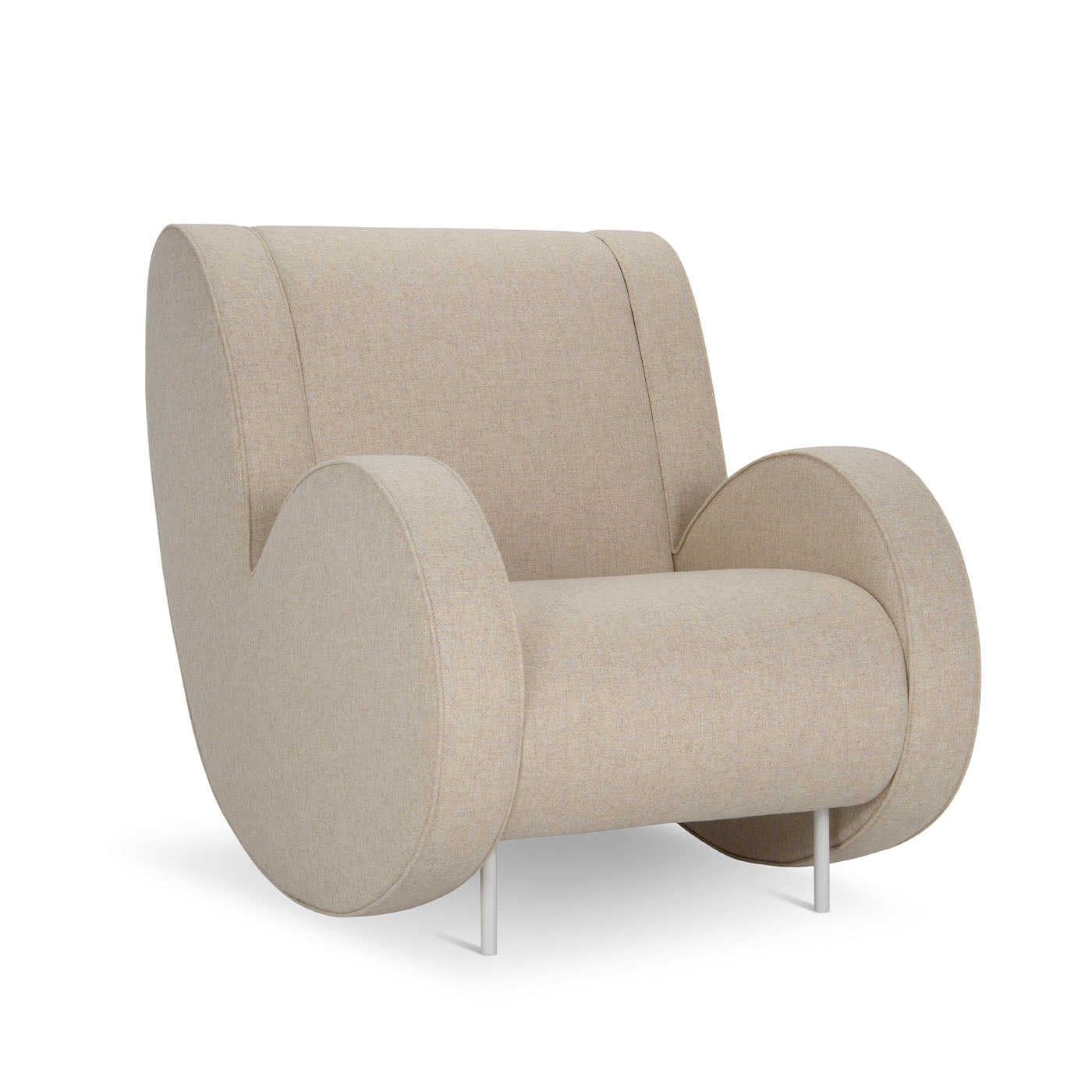 Ata Beige Armchair By Simone Micheli - Alternative view 1