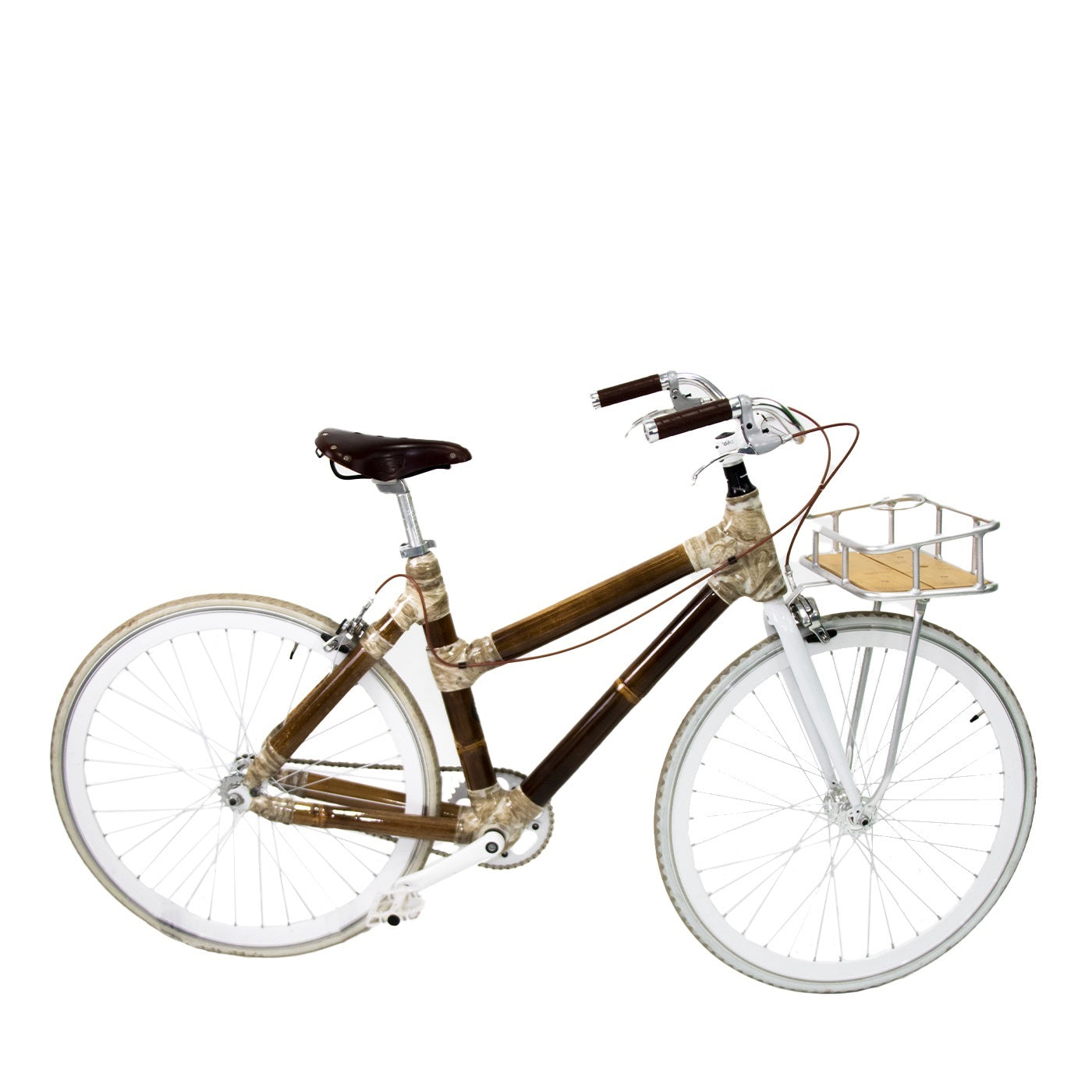 Bicicletta Gravel White&amp;Green Bamboo - Vista principale
