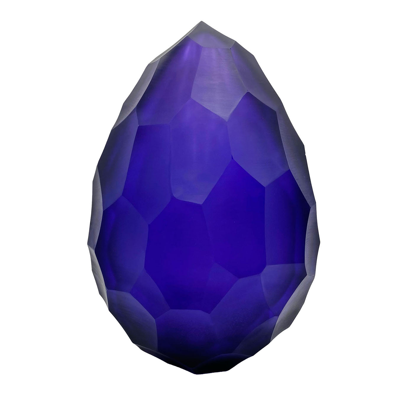 Scultura blu sfaccettata Uovo Diamante - Vista principale