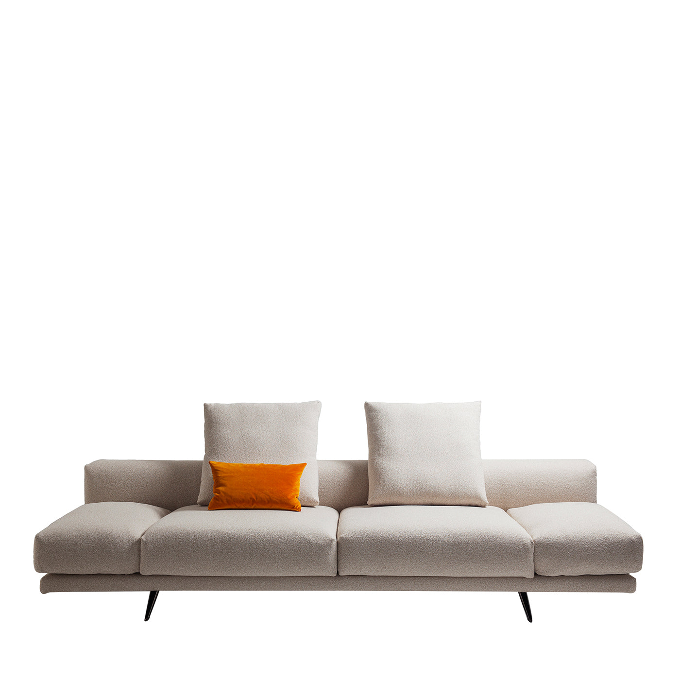 Re Set 580 White Sofa with Square Cushions by Gianluigi Landoni - Main view