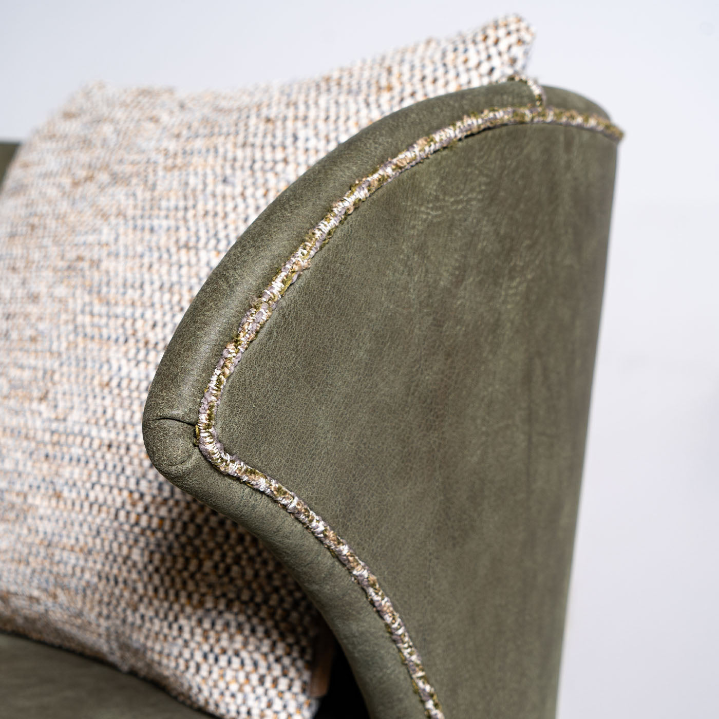 Agostina Green Leather Armchair - Alternative view 1