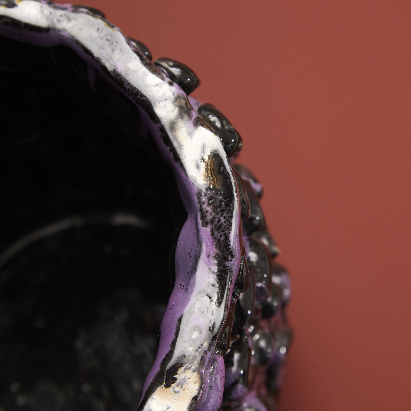 Vaso Onda metallizzato viola e nero - Vista alternativa 2