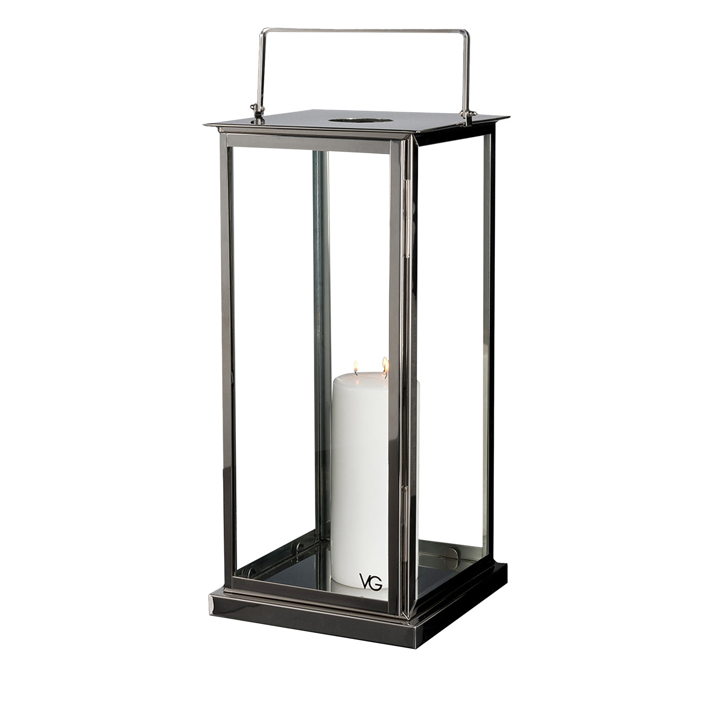 Stainless Steel Lantern with Flat Top - Main view