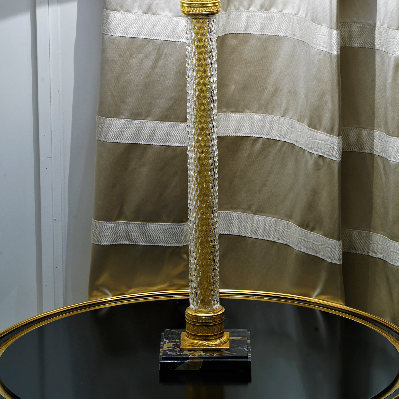Empire-Style Crystal and Bronze Table Lamp - Alternative view 1