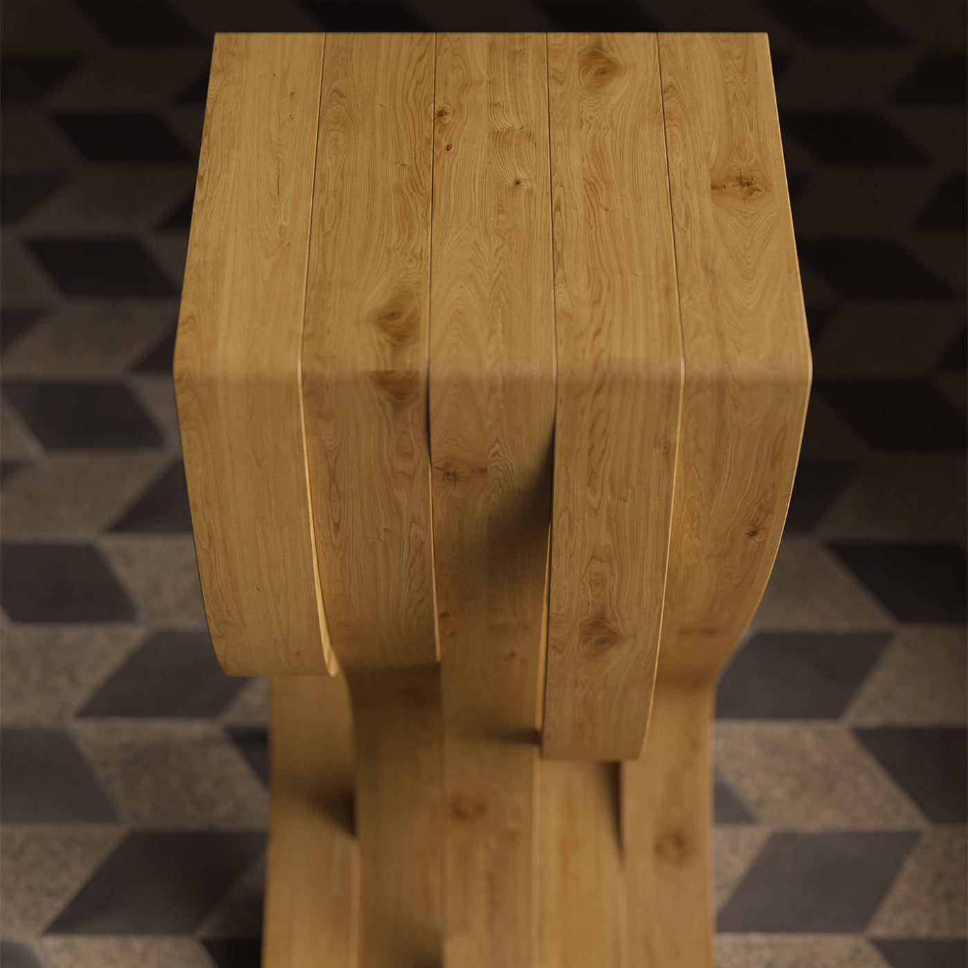 Sinestesia Natural-Finished Stool - Alternative view 1