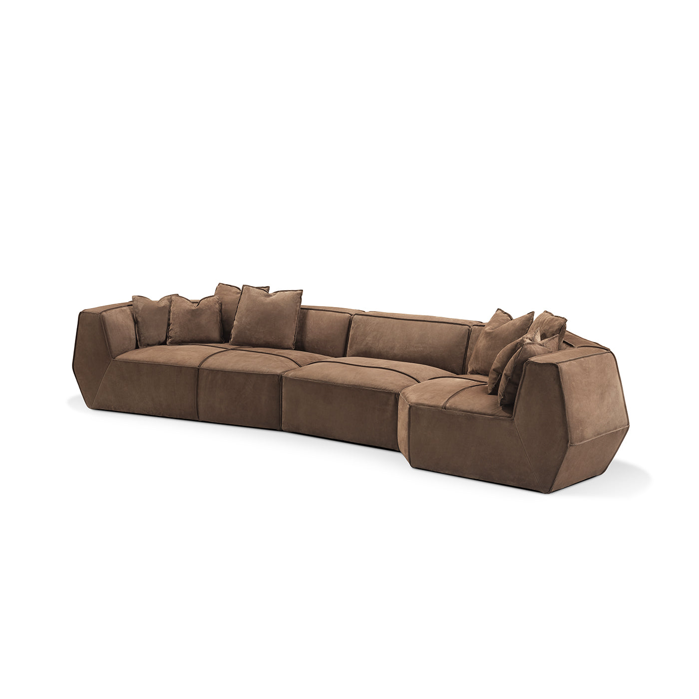 Infinito Large Brown Sofa by Lorenza Bozzoli - Alternative view 3