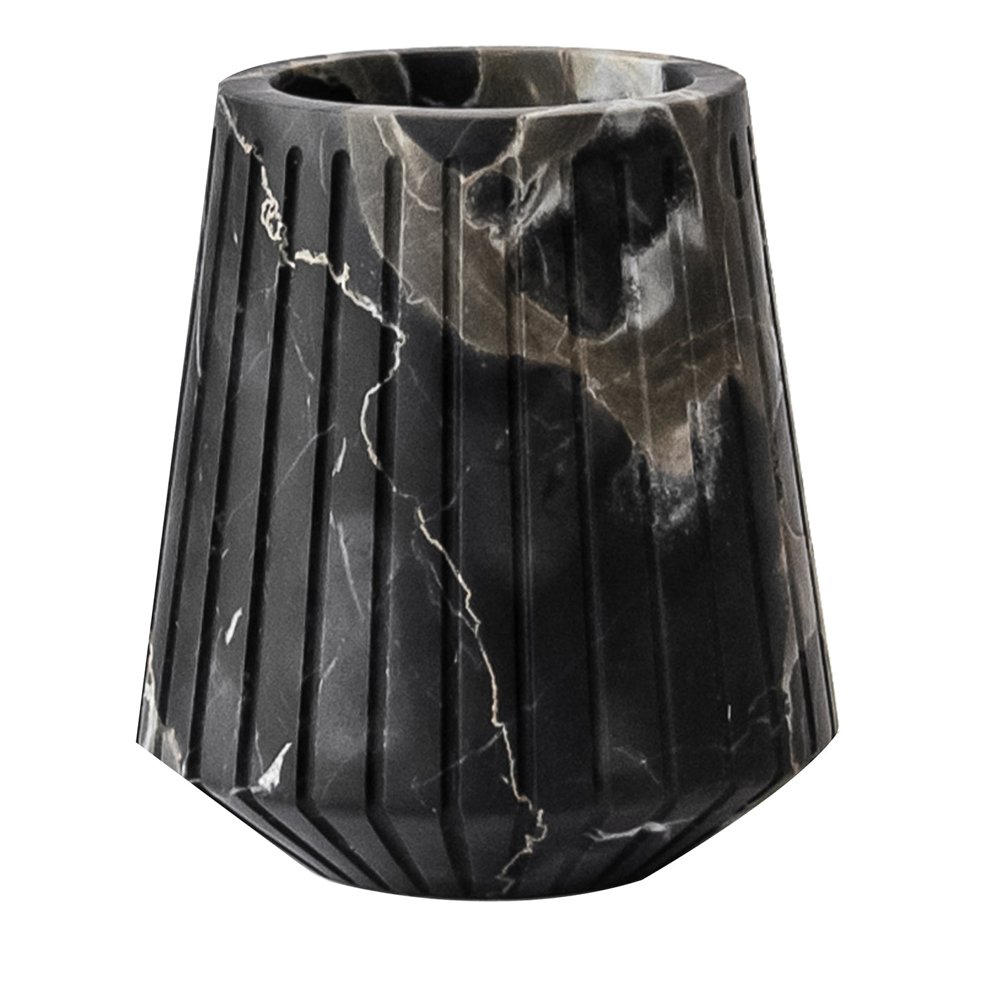 Kurze Vase aus Portoro-Marmor - Hauptansicht