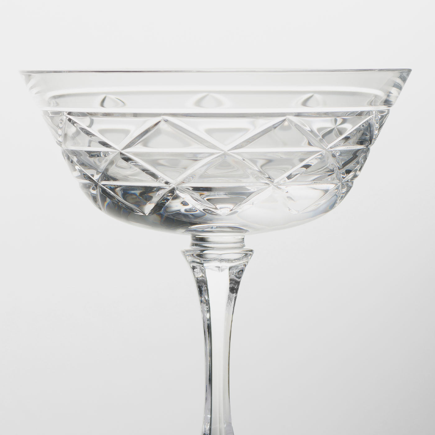 Triangles Crystal Champagne Coupe Glass - Alternative view 2