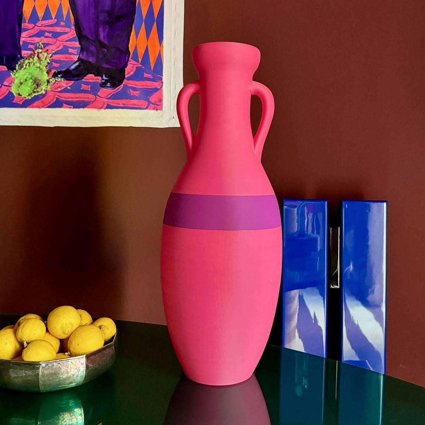 Giulio Cesare XL Pink and Purple Pot Vase - Alternative view 1