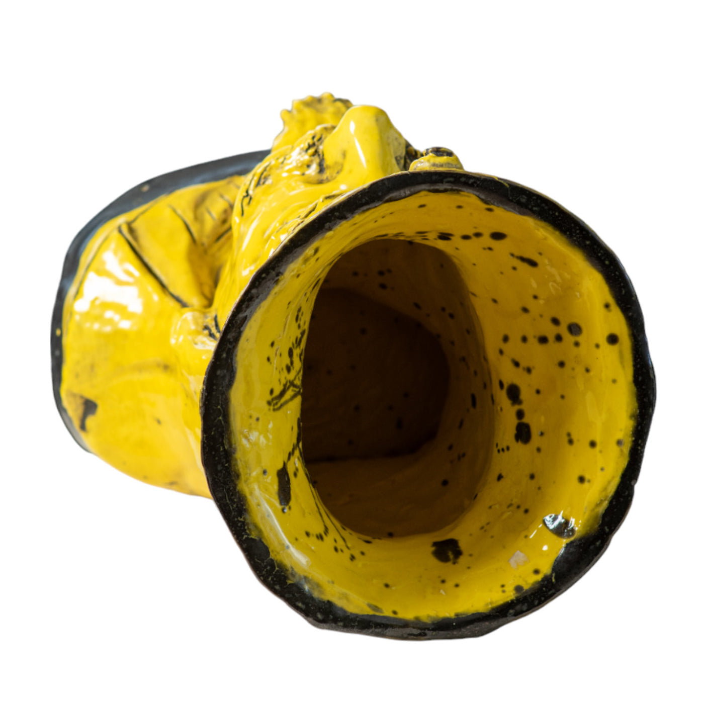 Un Tuffo nel Giallo Vaso antropomorfo in ceramica gialla - Vista alternativa 3