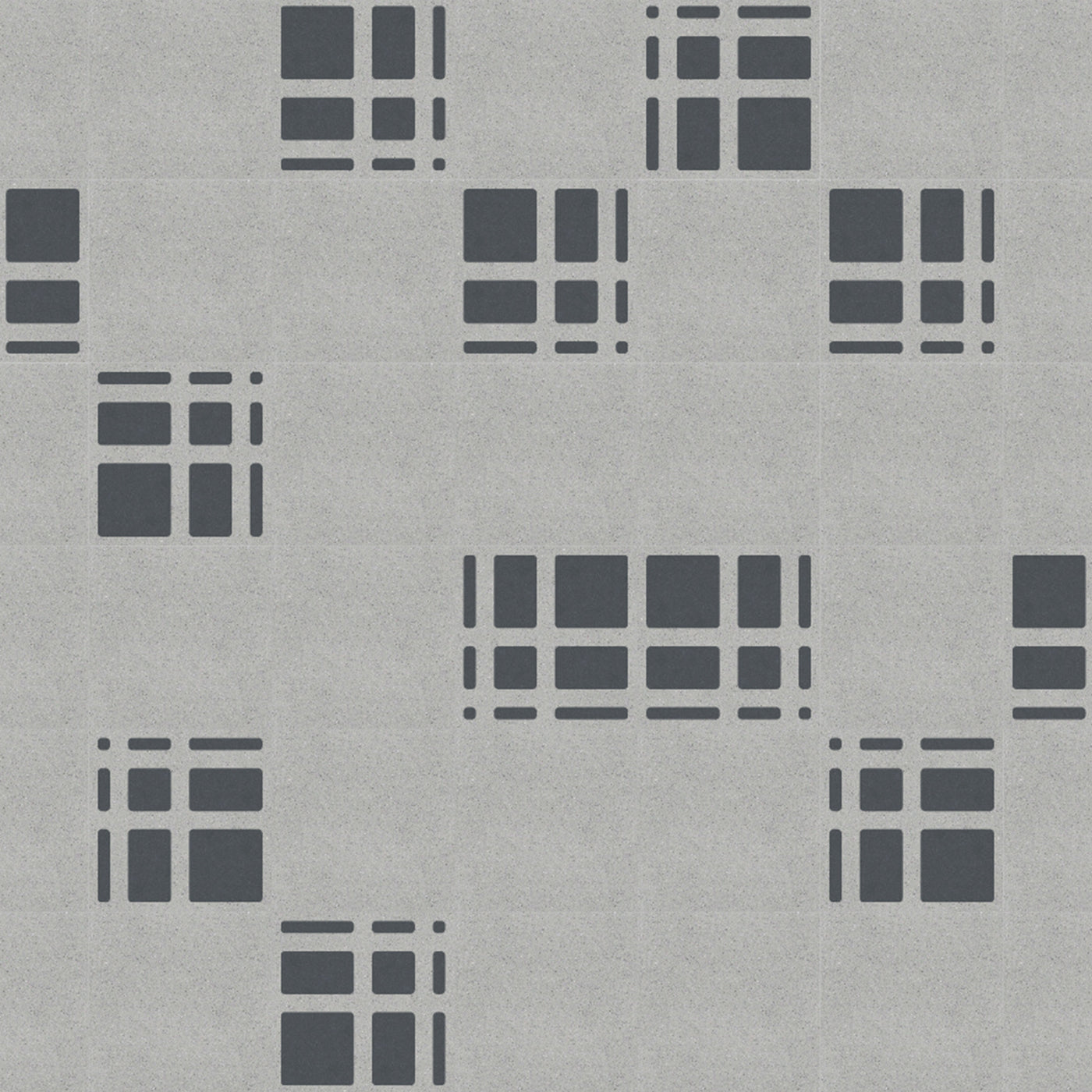 Tartan Set of 25 Gray Concrete Tiles - Alternative view 4