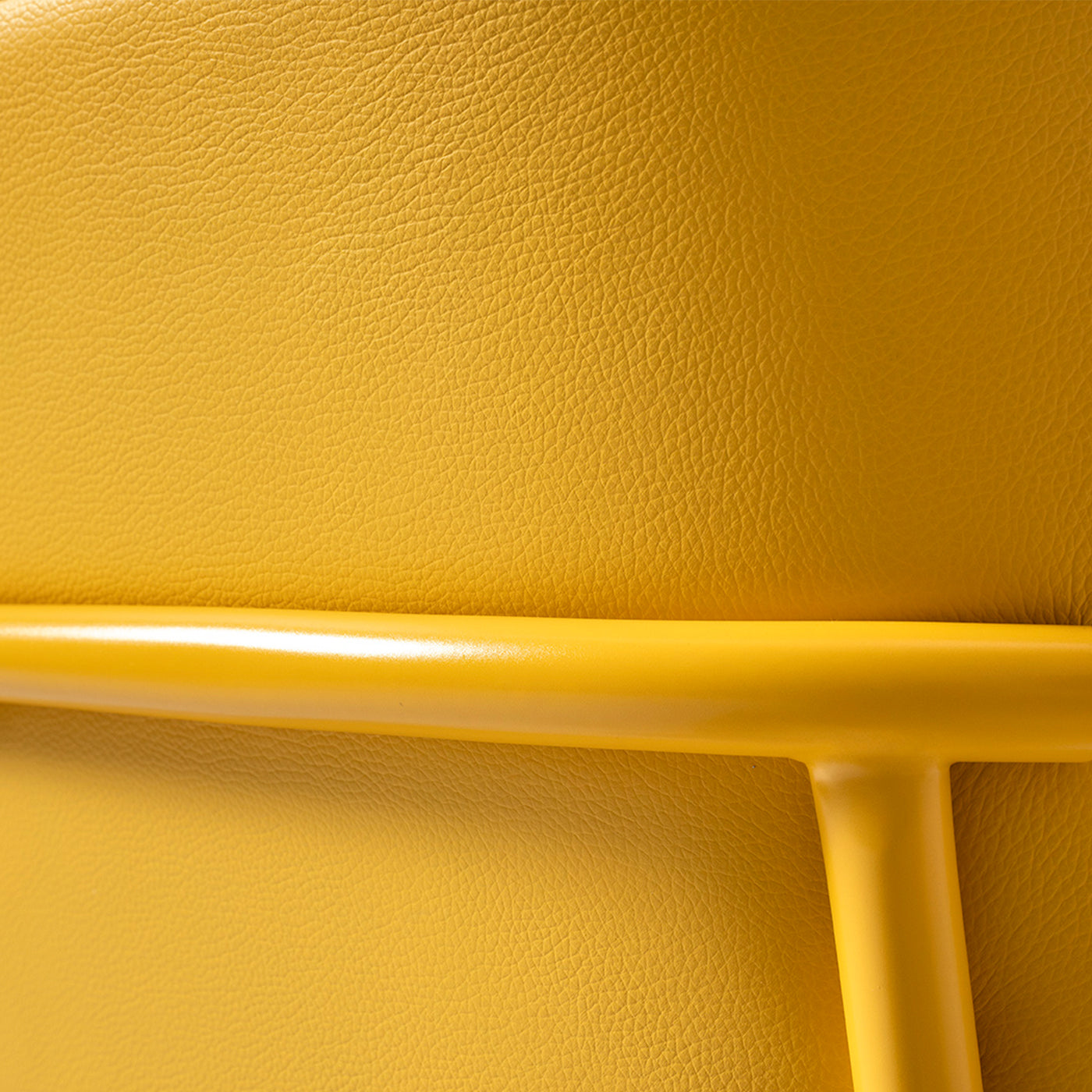 Marlen Met Im Yellow Leather & Metal Chair by EP Studio - Alternative view 3