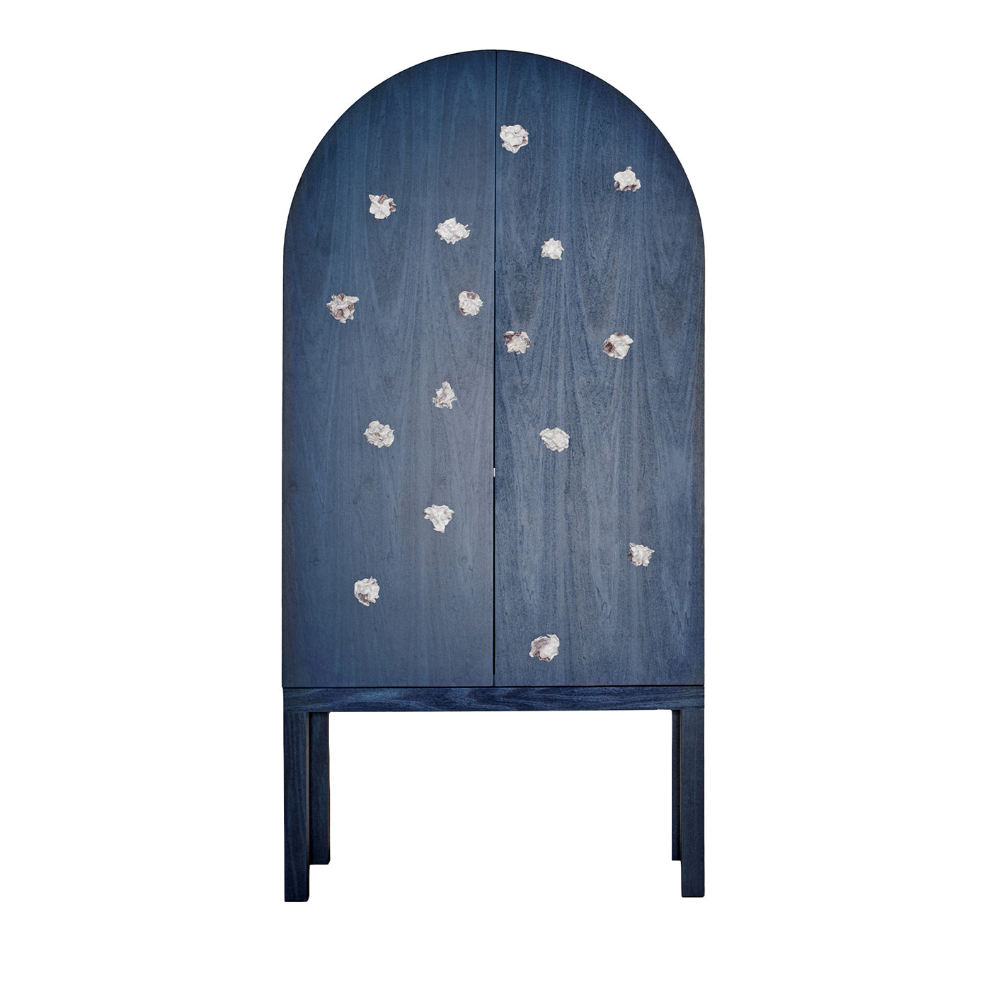 Blossom Blue Storage Cabinet with Double Doors & Ceramic Inserts - Main view