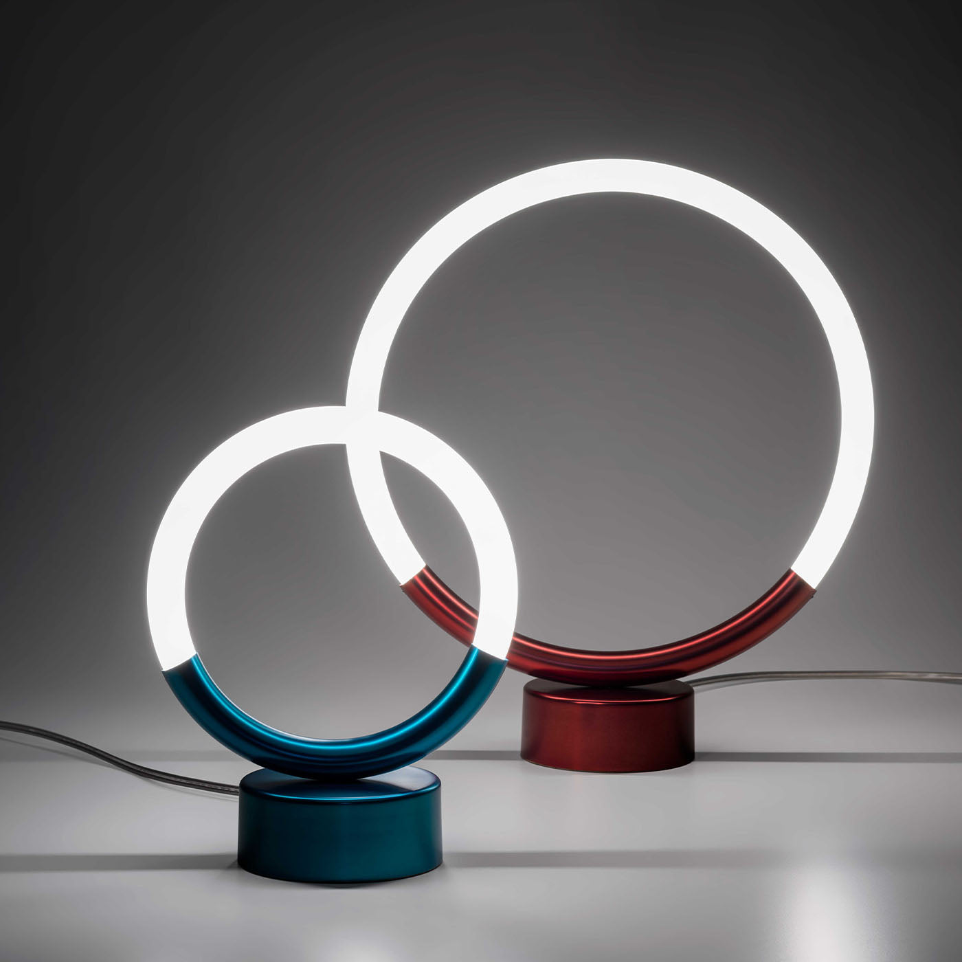 Loop Blue Matte Metal Table Lamp - Alternative view 3