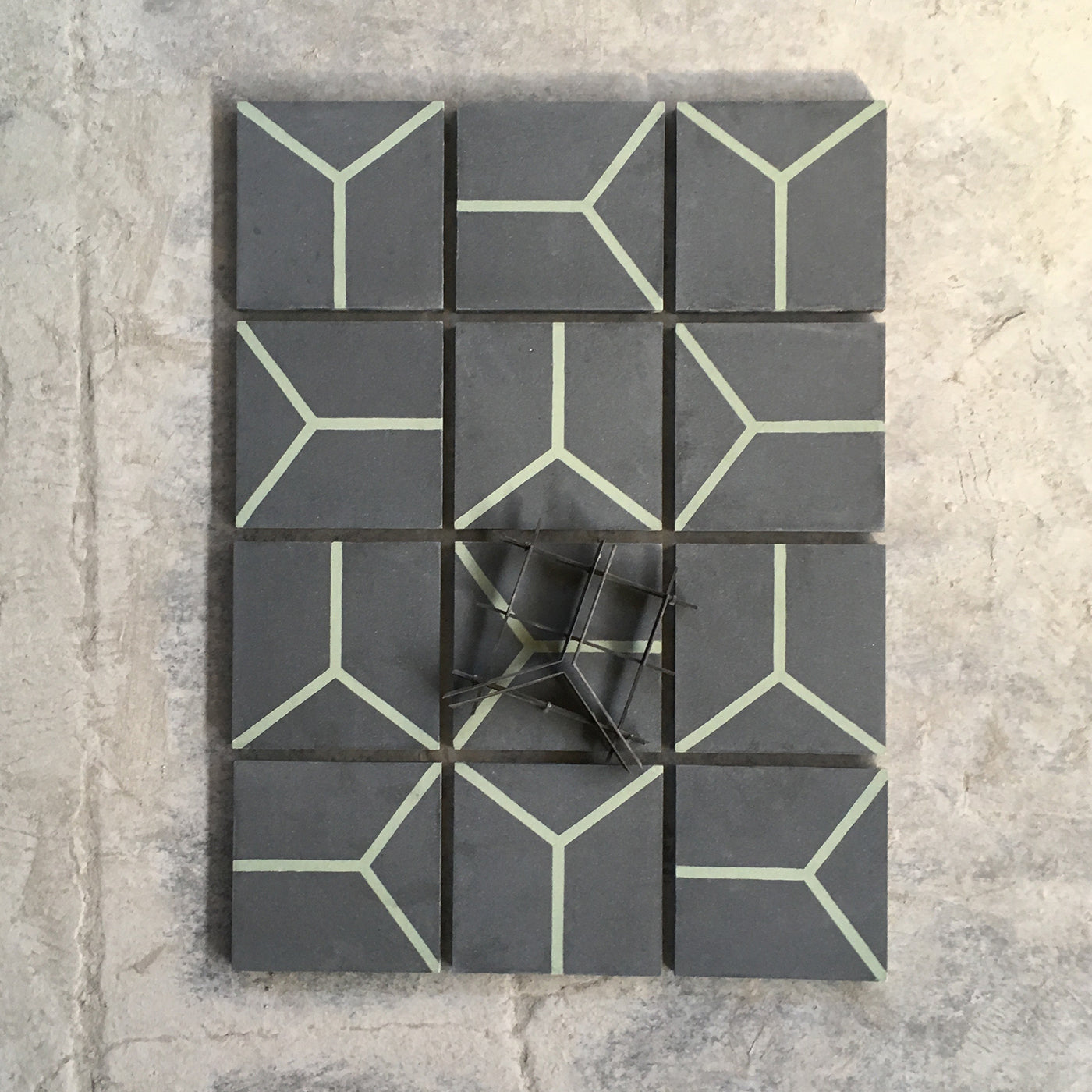 Yep Set of 25 Green Concrete Tiles - Alternative view 5