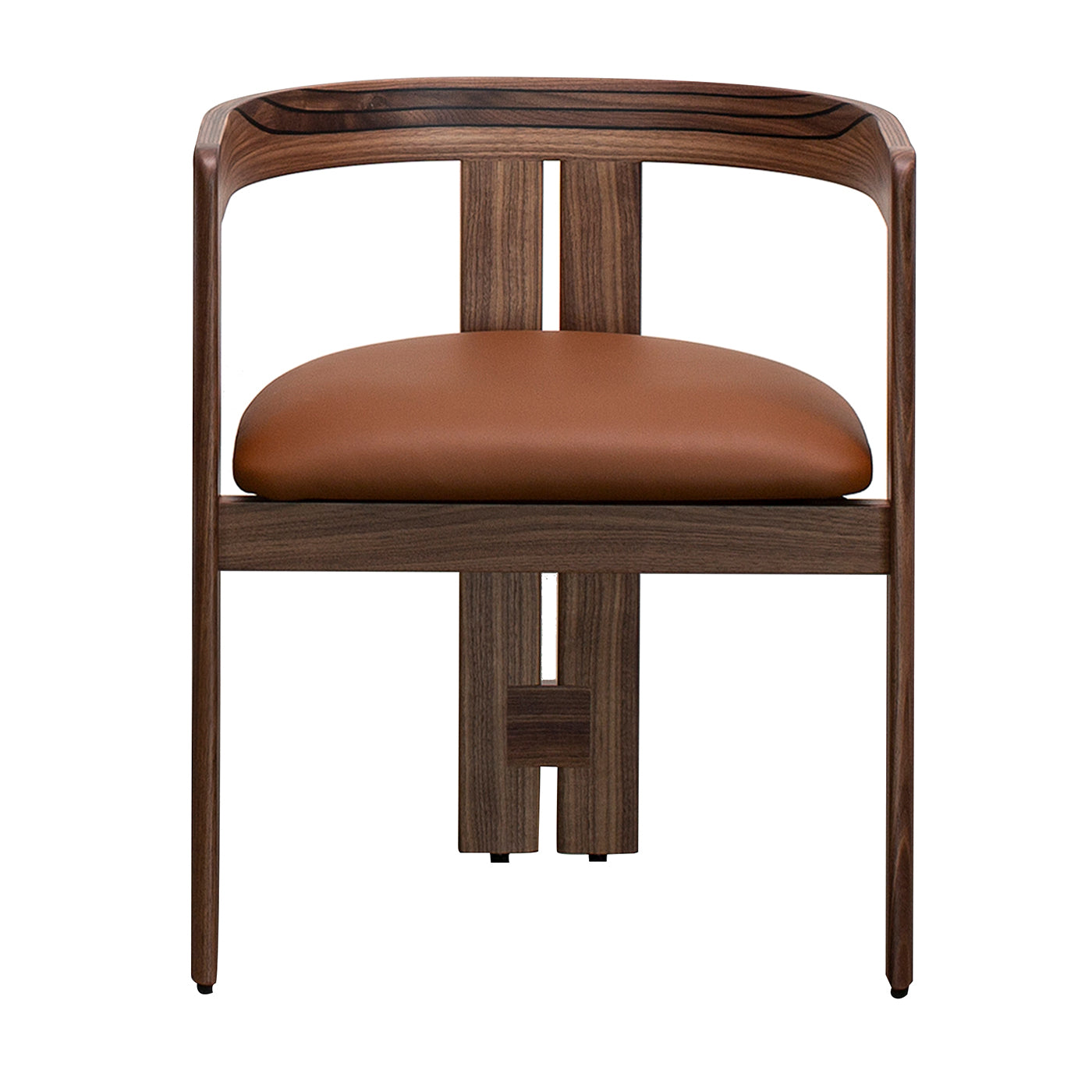 Pigreco Canaletto Brown Leather Chair by Tobia Scarpa - Main view