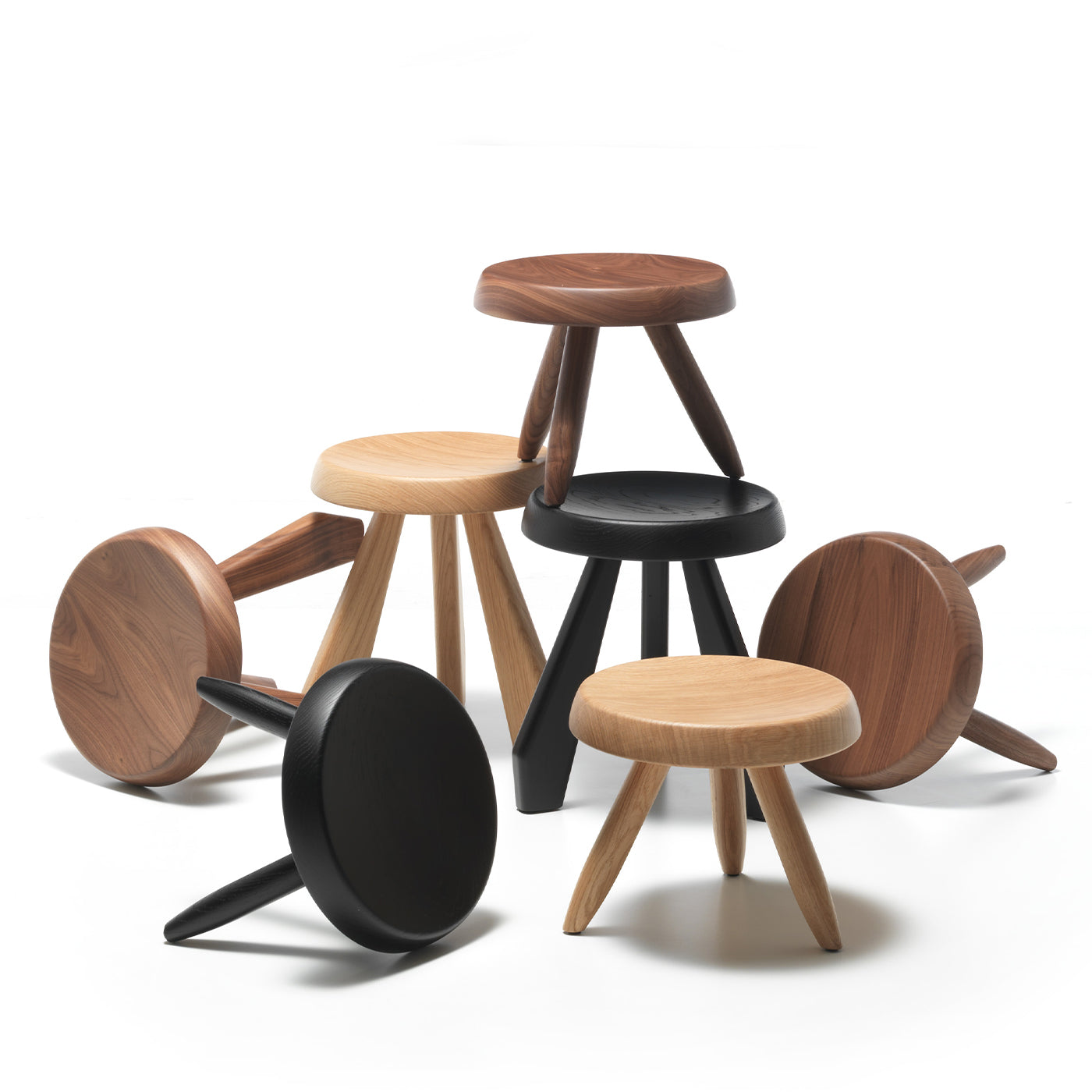 Tabouret Berger Natural Oak Stool by Charlotte Perriand - Alternative view 3