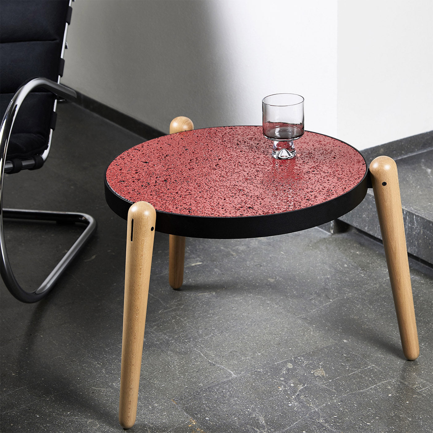 Tris Perciata Stone Round Coffee Table #2 by Luca Maci - Alternative view 2