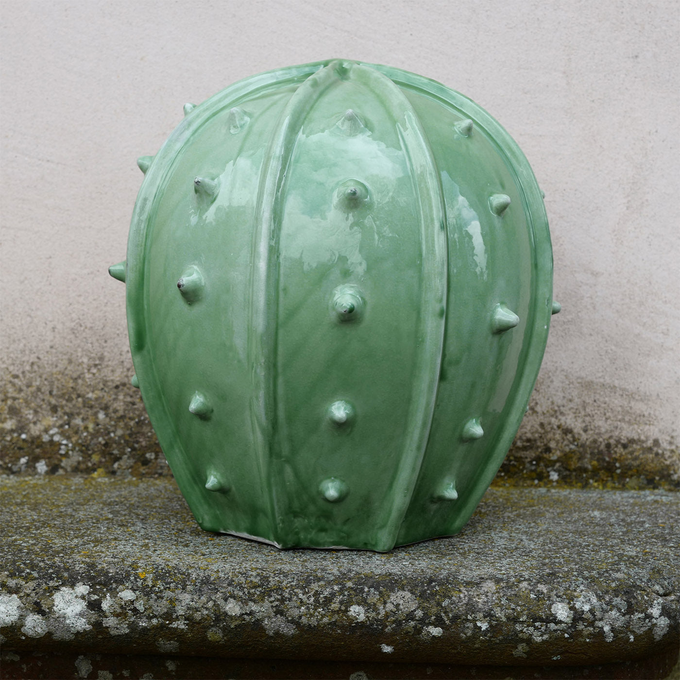 Cactus Green Round Sculpture - Alternative view 2