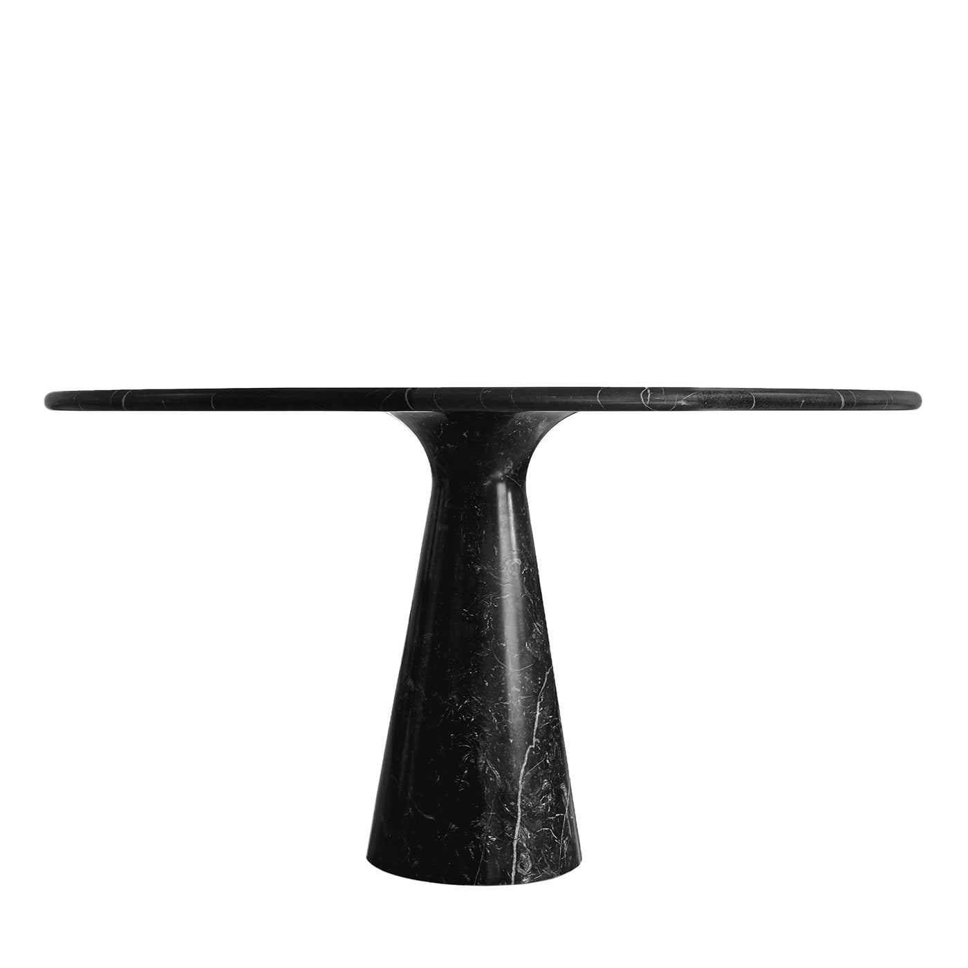 Table ronde Eros Black Marquina par Angelo Mangiarotti - Vue principale