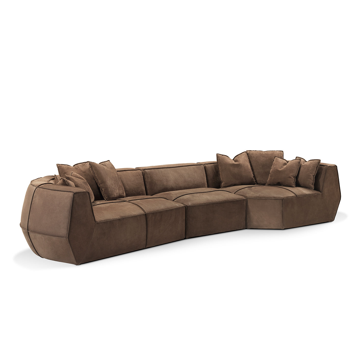 Infinito Large Brown Sofa by Lorenza Bozzoli - Alternative view 4