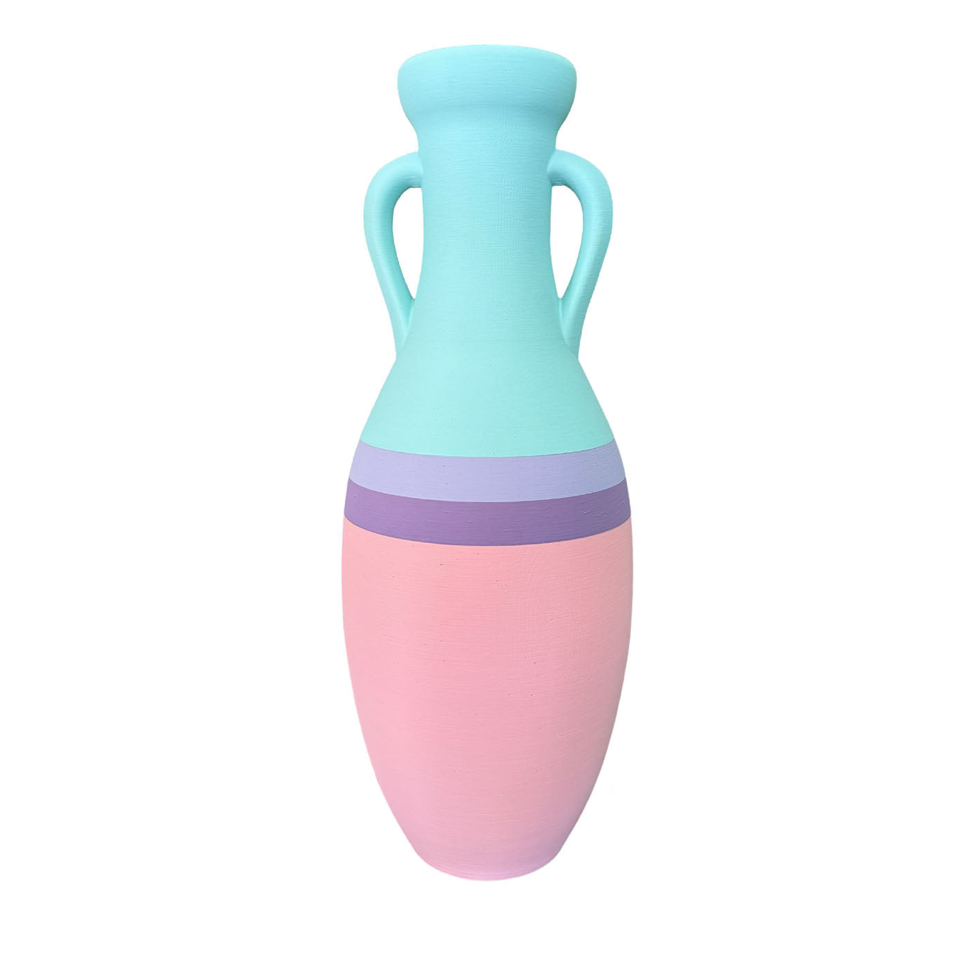 Giulio Cesare XL Light Pink, Violet, Lilac and Mint Pot Vase - Main view