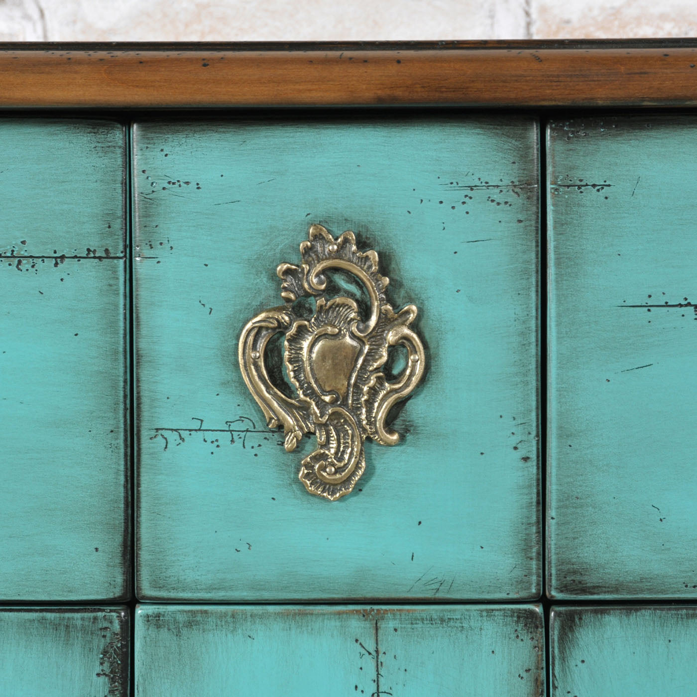 Venezia '700 Luigi XV Venetian-Style Turquoise Sideboard - Alternative view 3