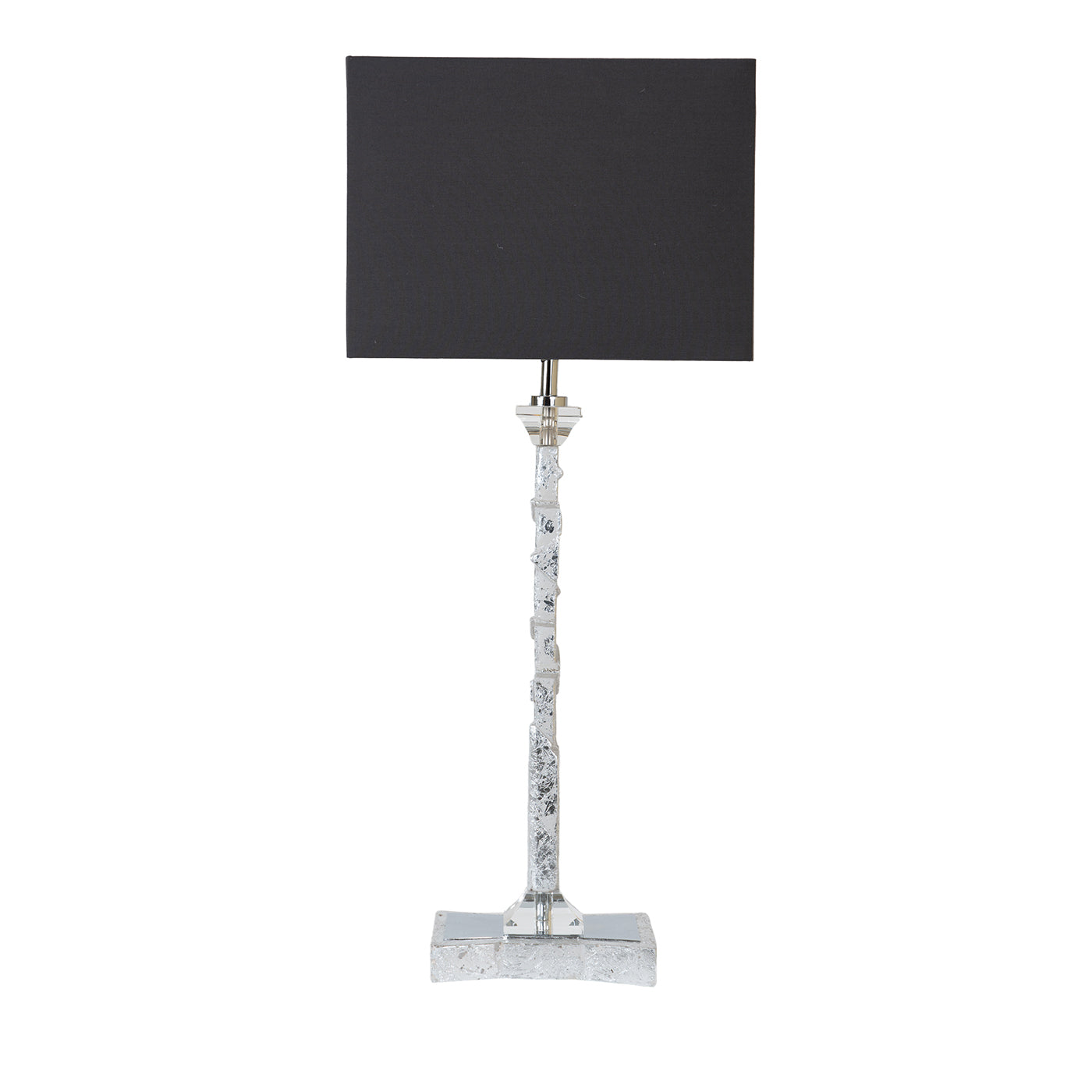 Pequeña lámpara de mesa de resina antracita-gris - Vista principal