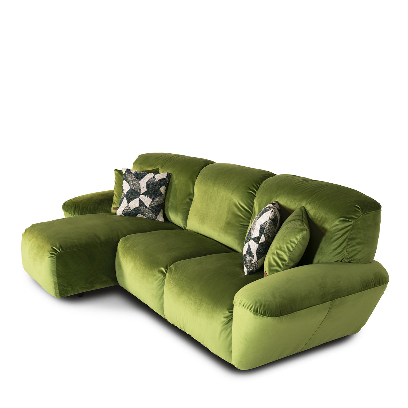 Beluga Grünes samtenes 3-sitziges sofa von Marco &amp; Giulio Mantellasi - Alternative Ansicht 4