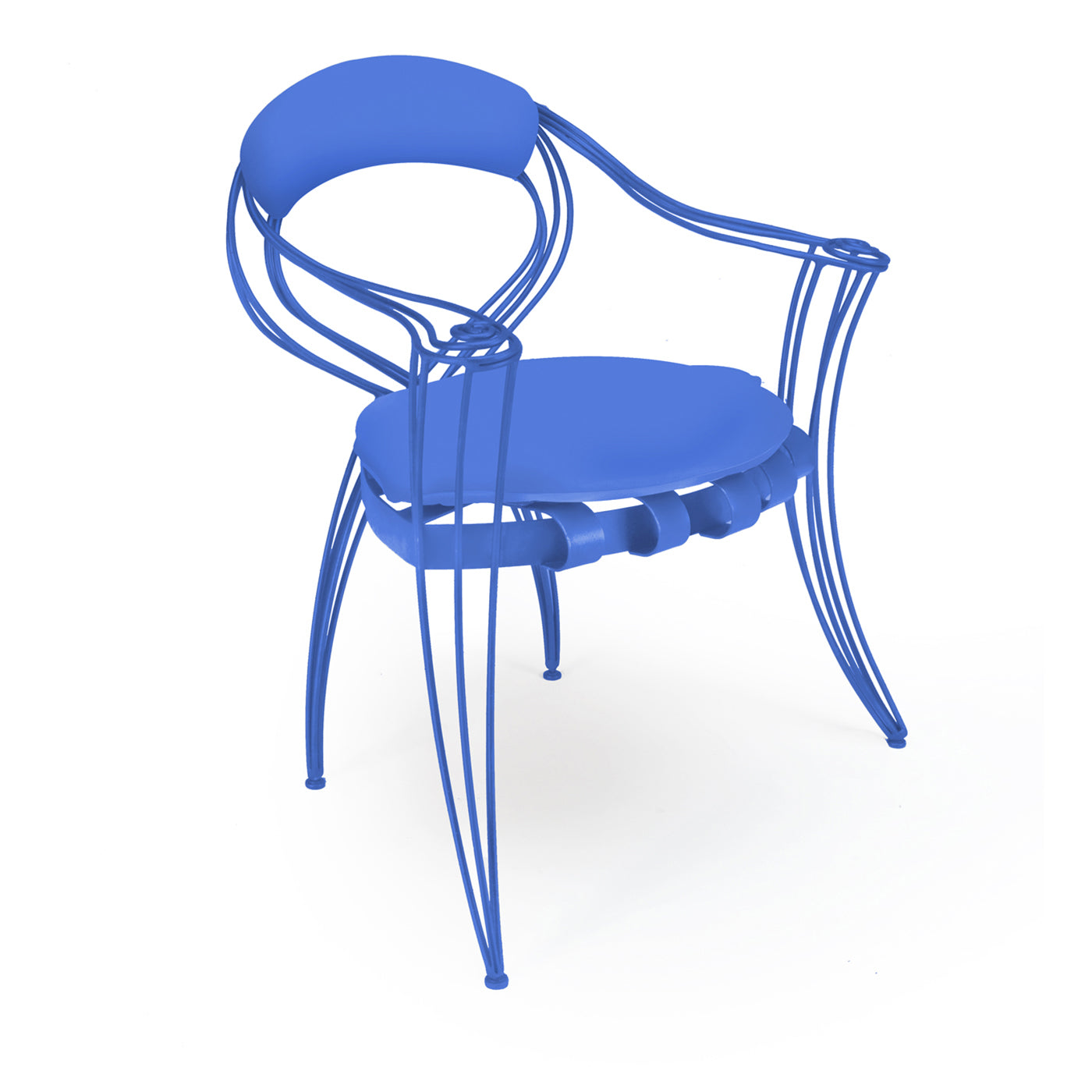 Opus Garden Blue Chair with Armrests by Carlo Rampazzi - Alternative view 1