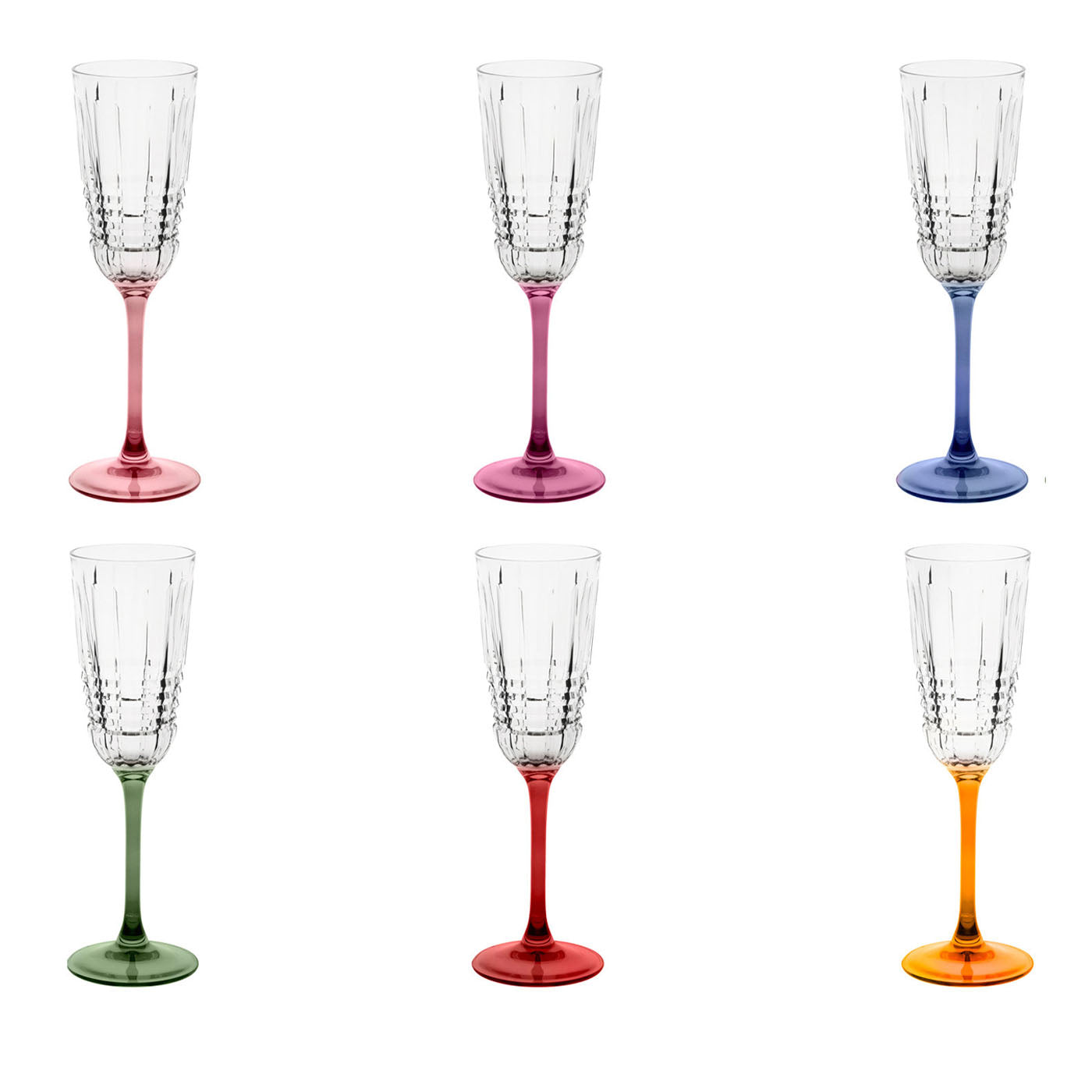 Incontro Set of 6 Champagne Flutes - Main view