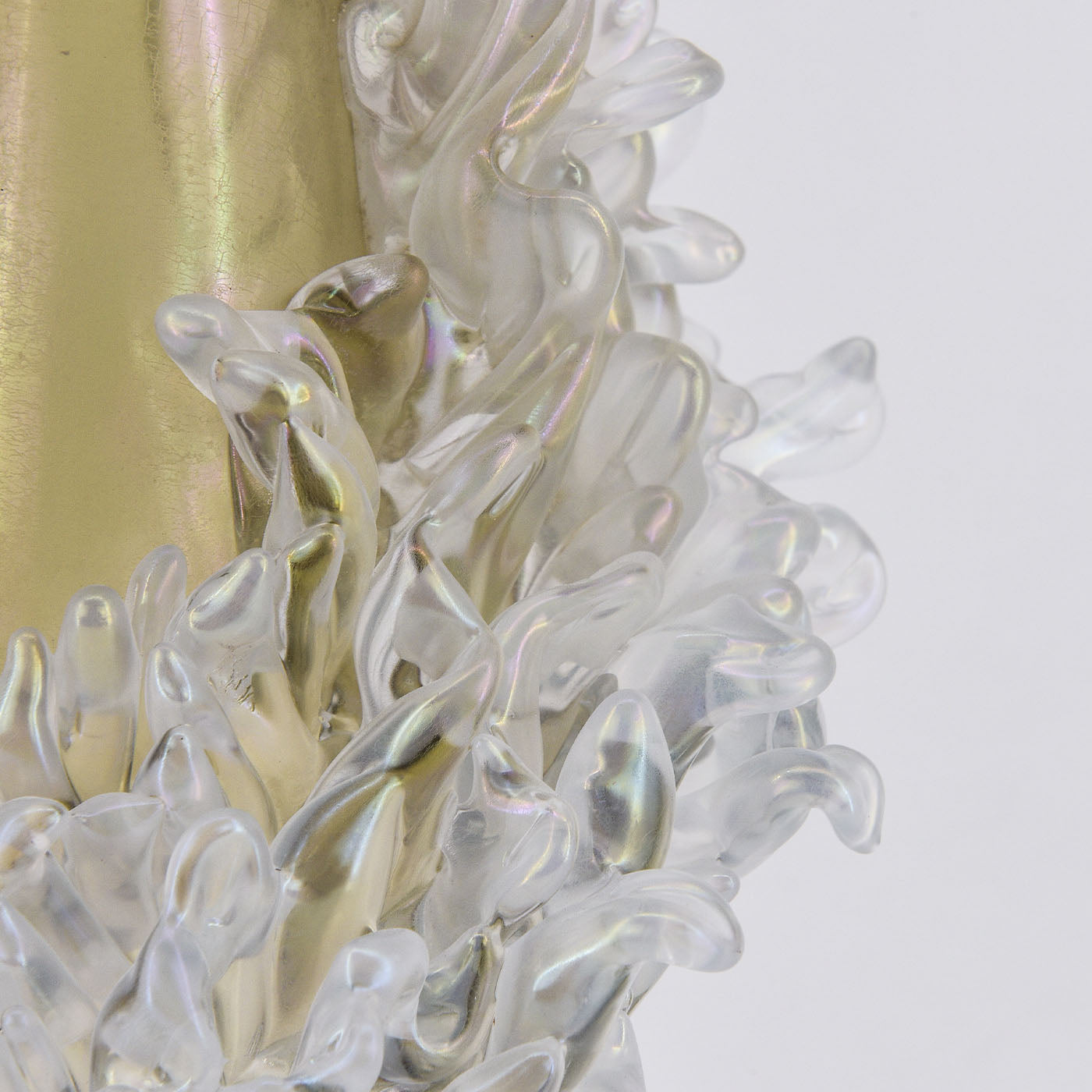 Plume Beige & Transparent Vase #1 - Alternative view 1