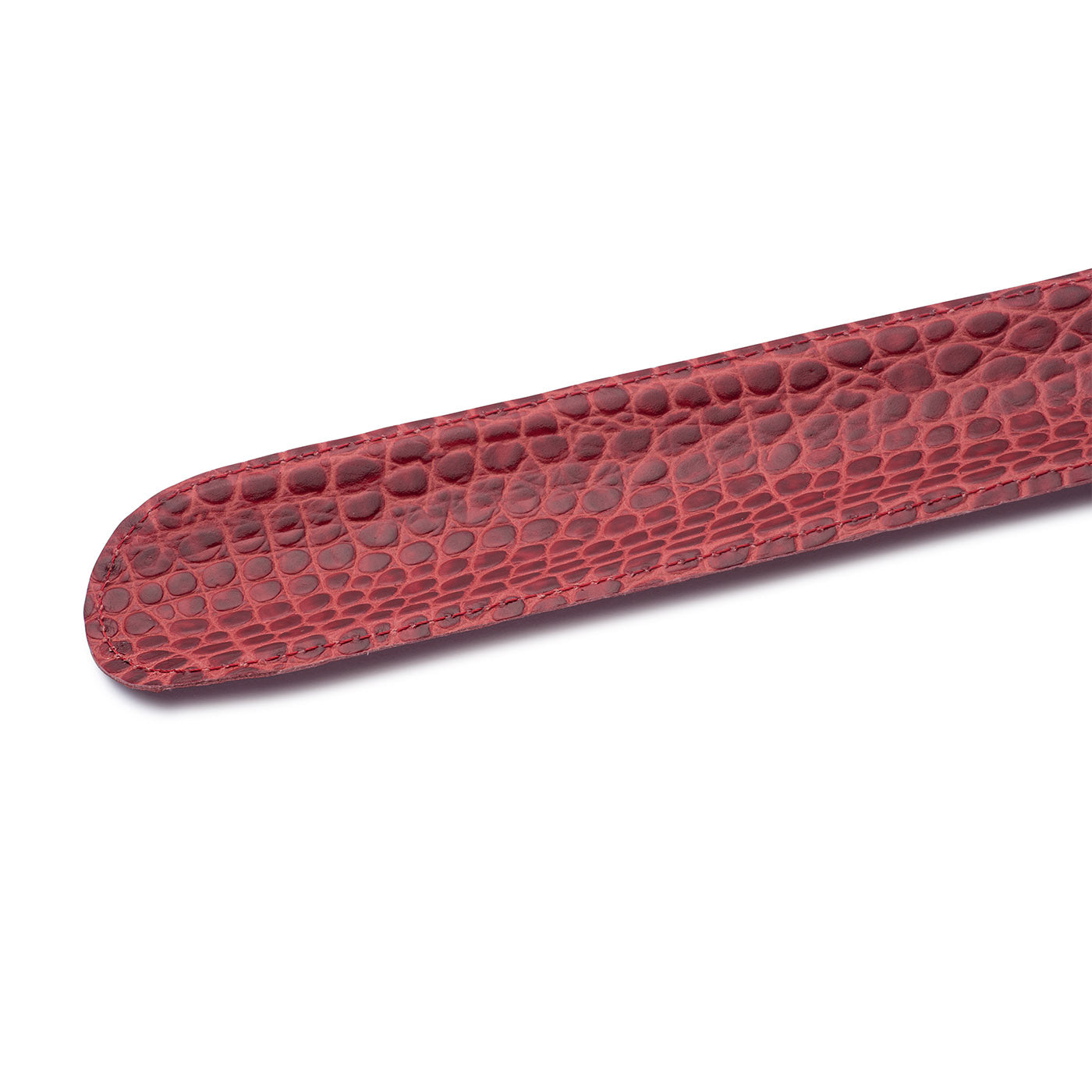 Cornet à chaussures en cuir rouge simili-croc - Vue alternative 2
